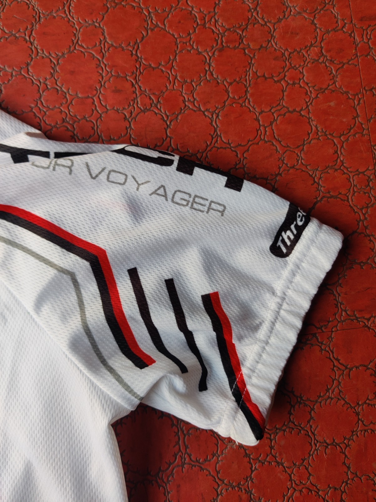 Threeface Cycling Shirt Jersey L Italy Hi-Tech for Voyager 1/4 Zip Elastic Waist