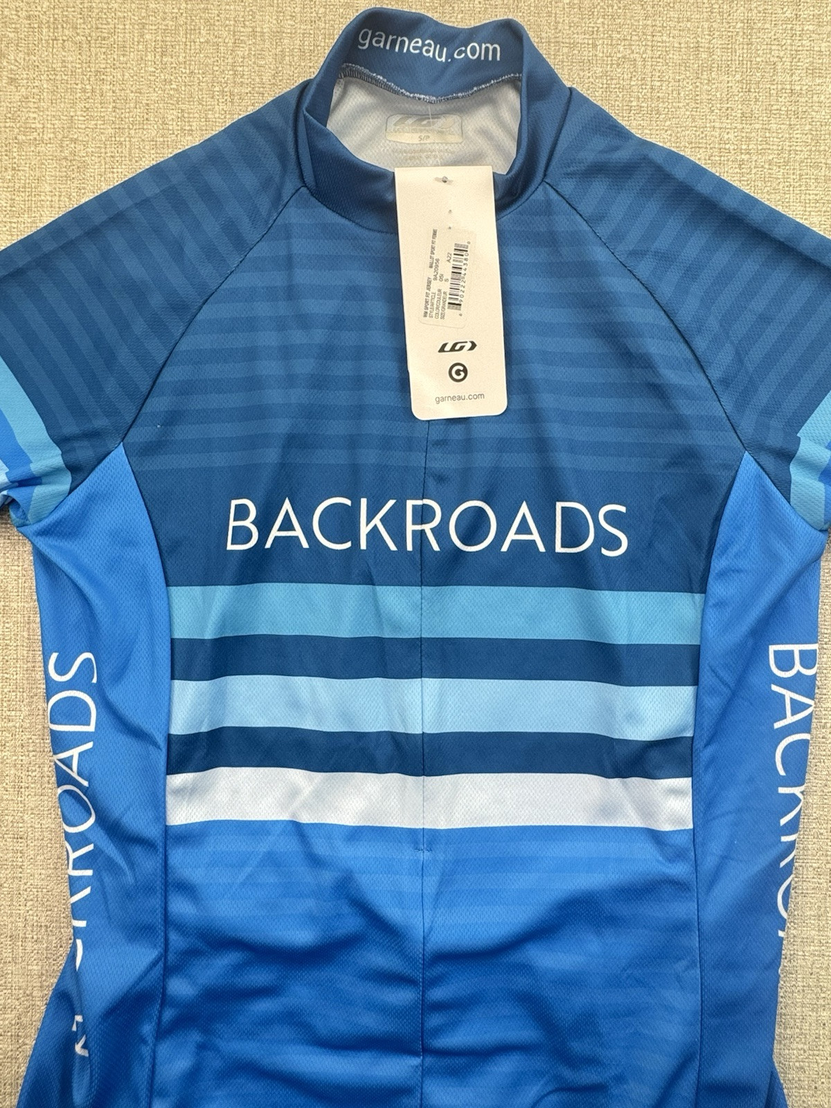 Garneau Women’s Sport Fit Jersey Sz L Back Roads Compression Cycling Pocket Zip