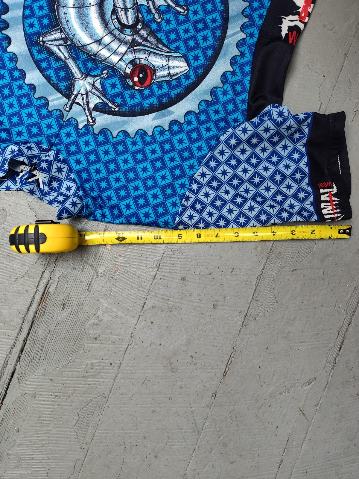 Primal Cycling Jersey Men L Blue 3/4 Zip Coolmax Frog Made USA Bike