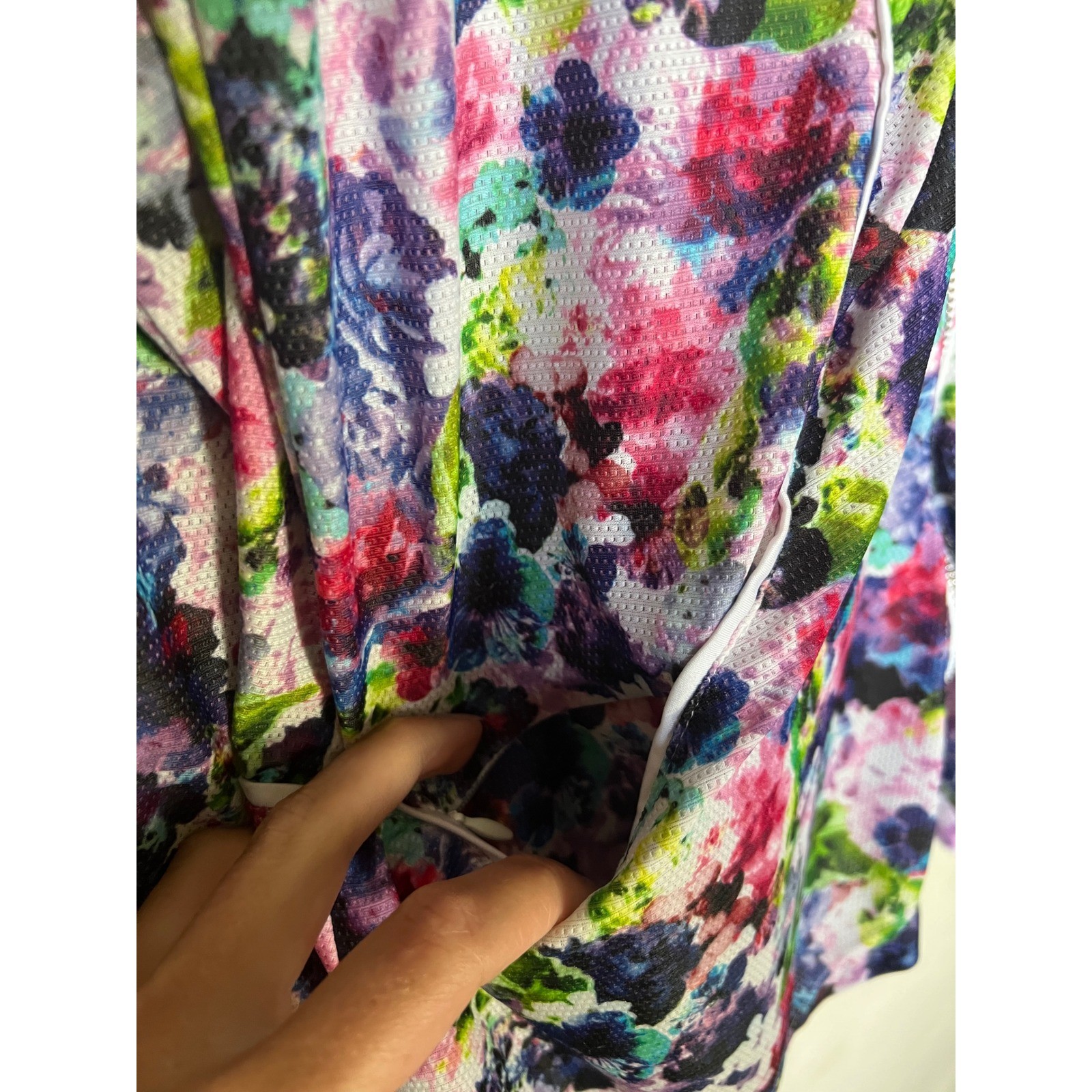 Swingdish Womens Floral Full Zip Cycling Mesh Top Jacket Activewear Golf Tennis