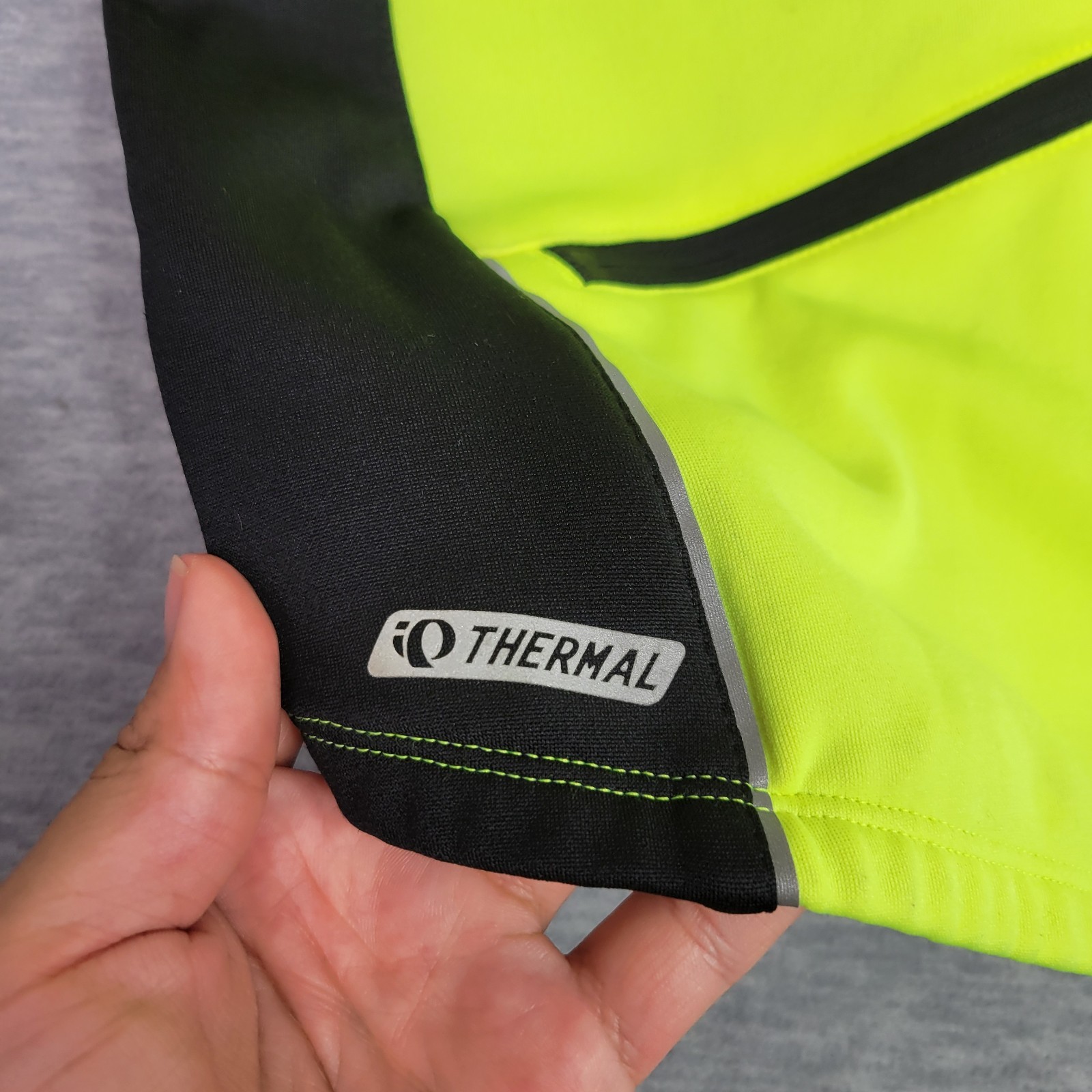Pearl Izumi Thermal Cycling Jersey Mens Medium Vest Fleece Elite Neon Yellow