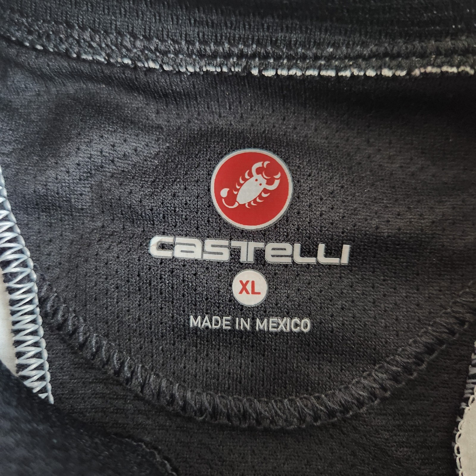 NWT Castelli Prosecco Cycling Jersey Men’s XL White Black Full Zip Long Sleeves