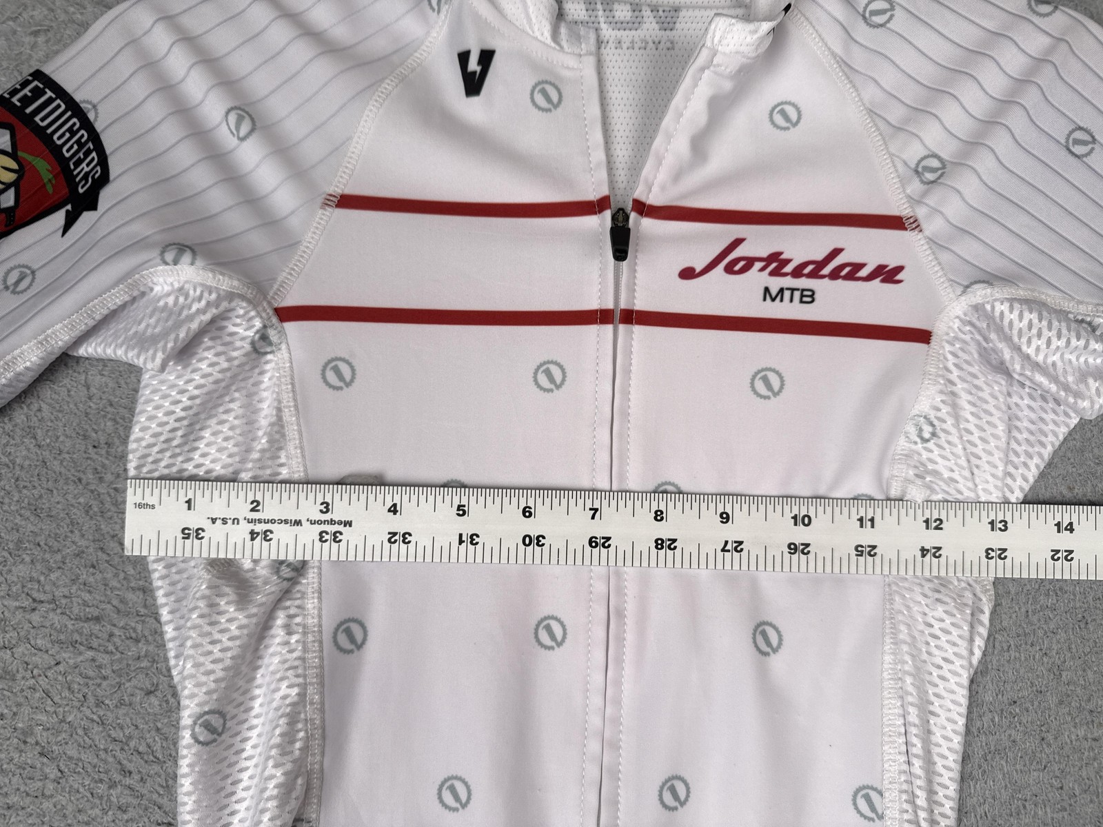 Volt Cycling Jersey Mens XS White Jordan MTB Team Full Zip Short Sleeve Bike