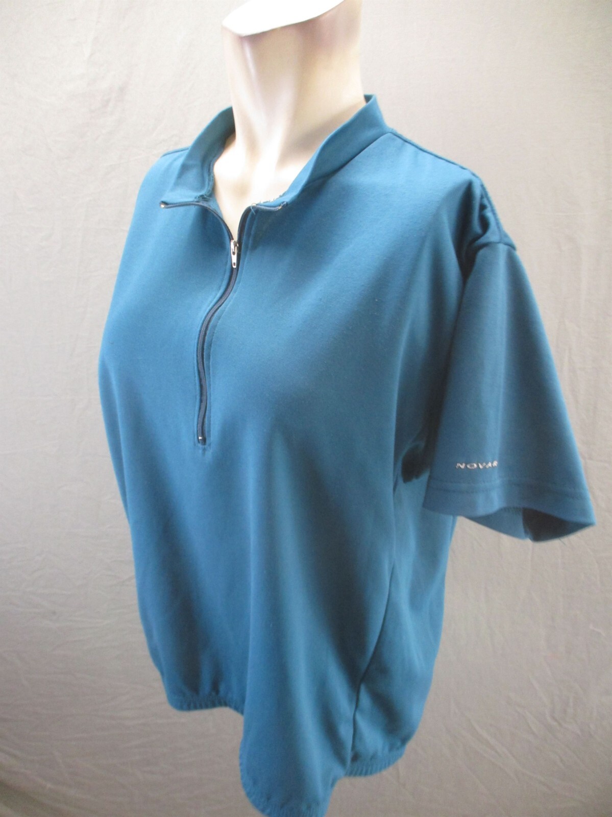 NOVARA Size L Men 1/2 Zip Pocket Elastic Waist Short Sleeve Cycling Jersey 359