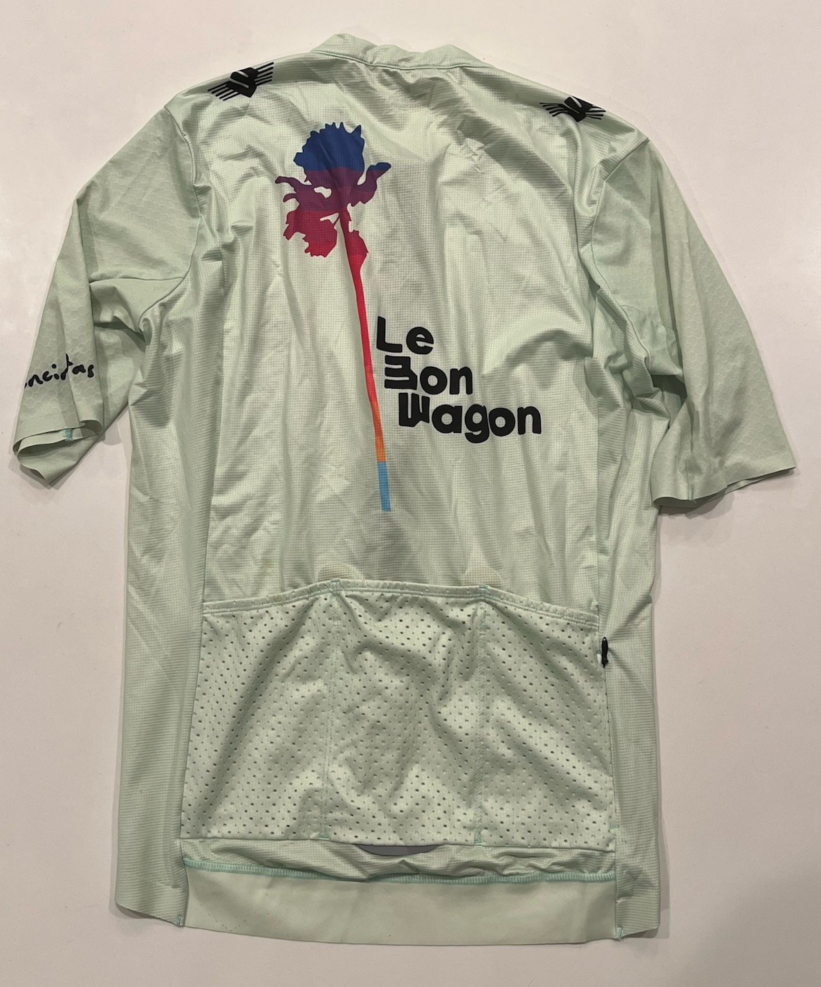 Le Bon Wagon Full Zip Cycling Jersey Race Cut / Fit Men’s Size Medium