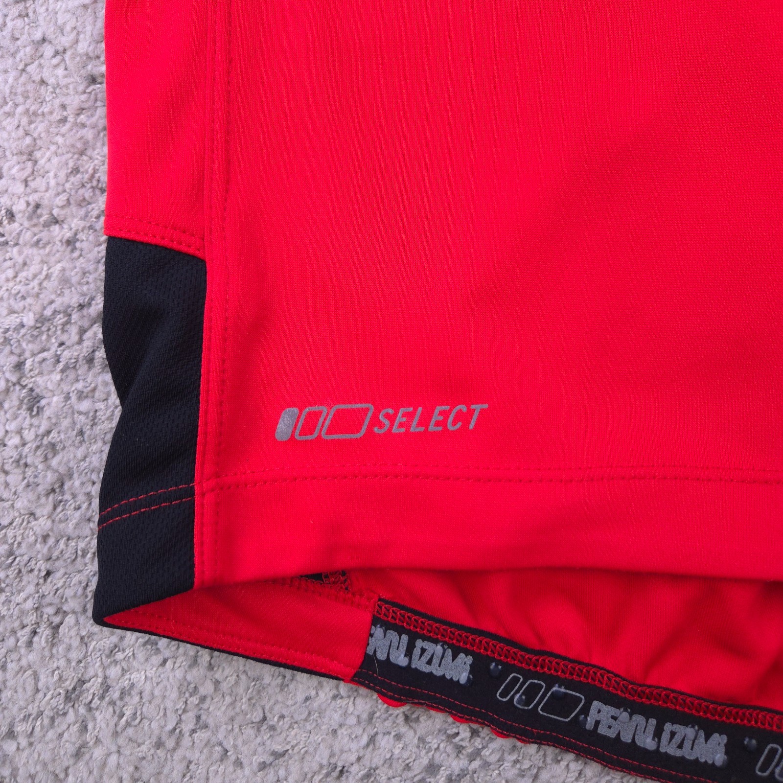 Pearl Izumi Select Cycling Jersey Mens Large Full Zip Short Sleeve Red Black GUC