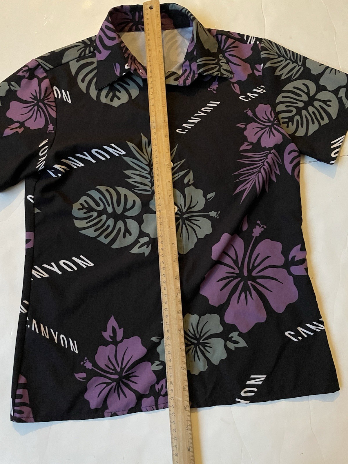 Canyon Bicycles Floral Hawaiian Shirt Button Mountain Bike Cycling Size Small