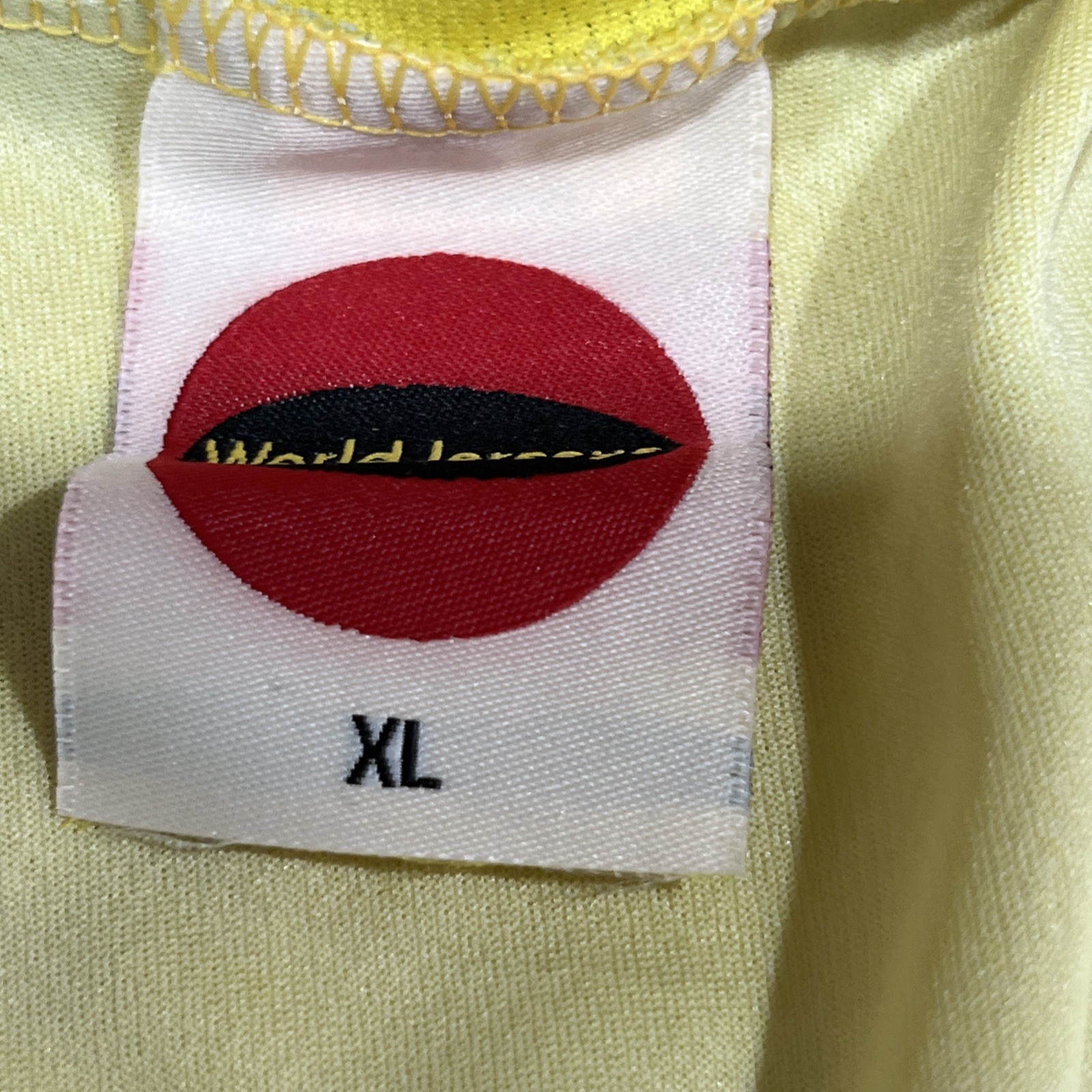 World Jerseys Don’t Tread On Me Cycling Jersey Men XL 3/4 Zip Pockets Yellow