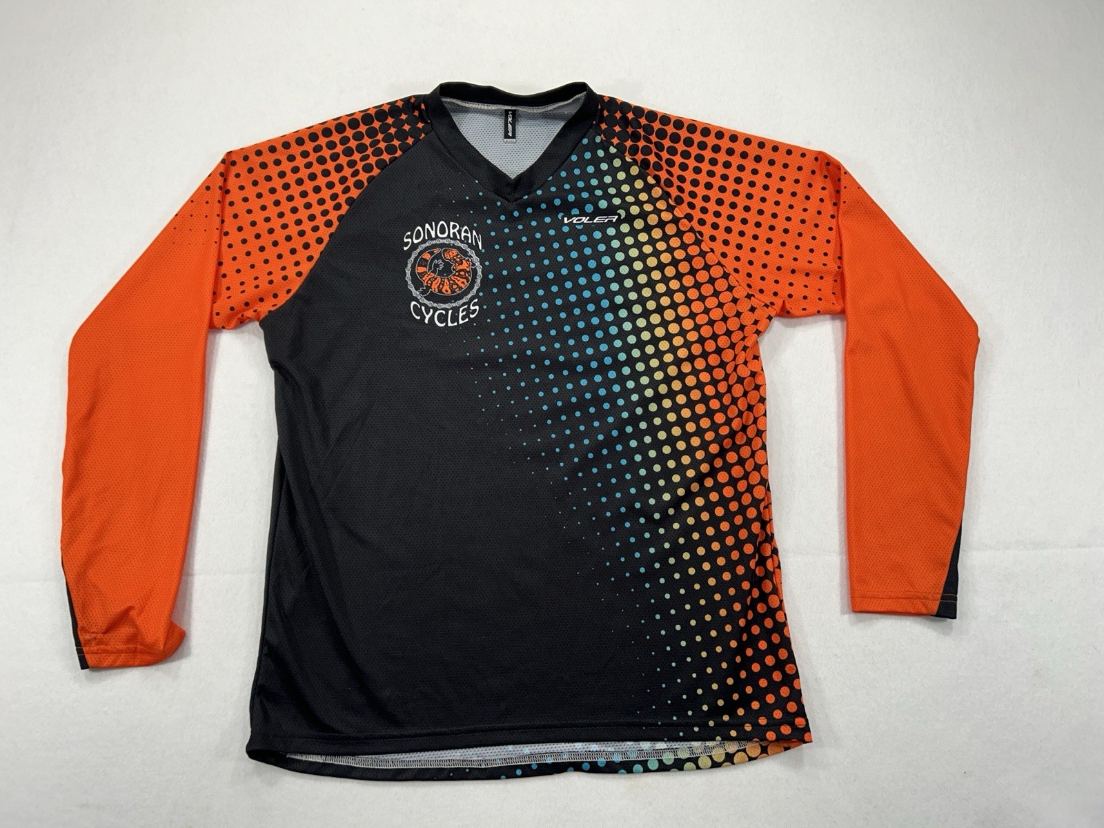 Voler Sonoran Cycles MTB Cycling Jersey L Long Sleeve + XL Gloves Orange EUC