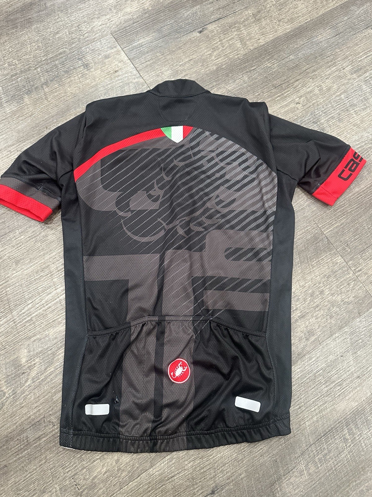 Castelli Men’s Cycling Full Zip Up Small Biking Jersey Short Sleeve Lightweight