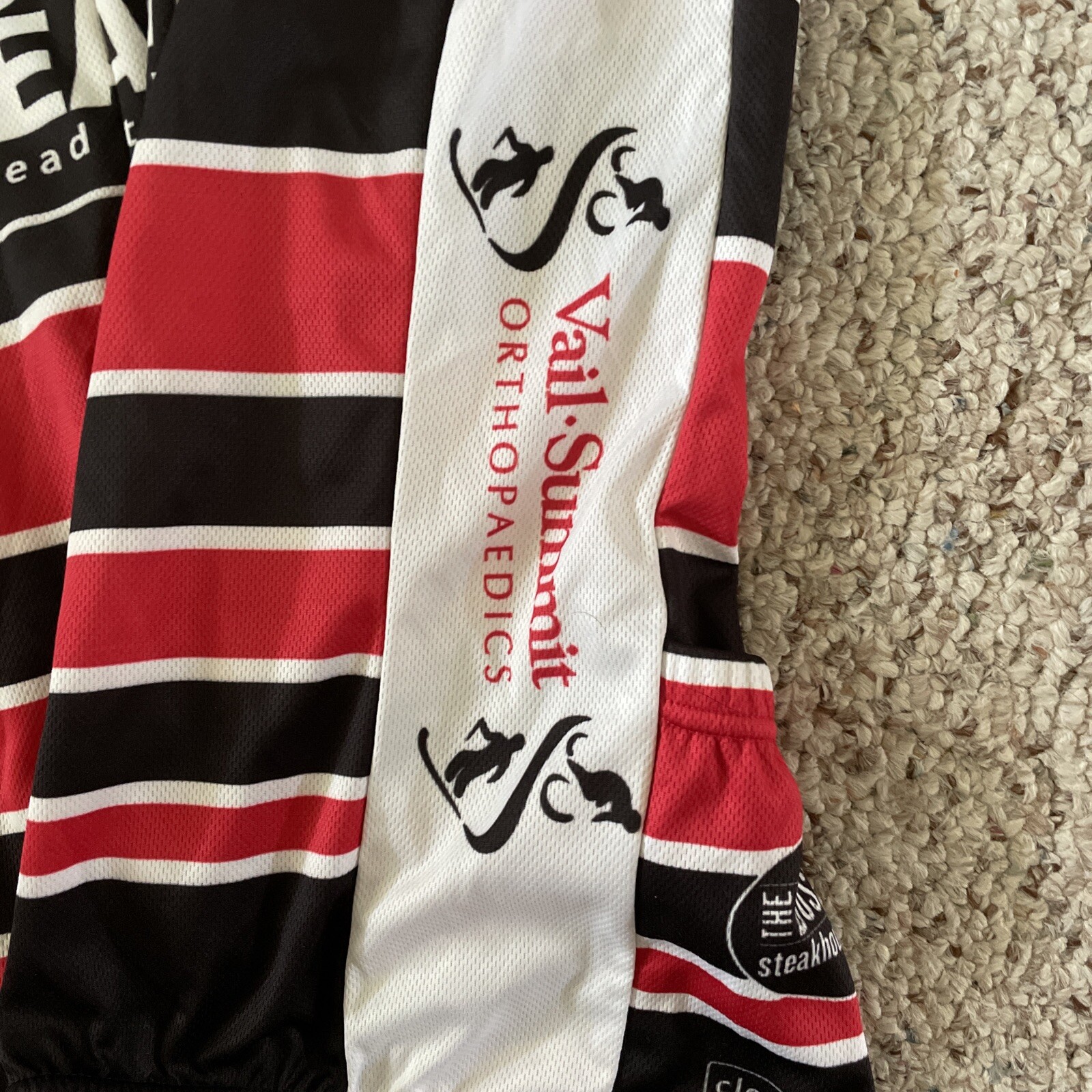 Peak 1 Sports 1/2 Zip Men’s Large L Cycling Jersey Shirt SOS Outreach Vail EUC