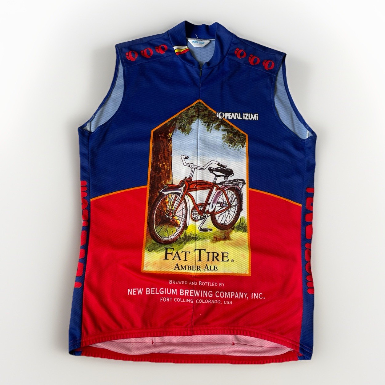 vintage Pearl Izumi New Belgium Fat Tire Sleeveless Jersey Men’s XL Made in USA