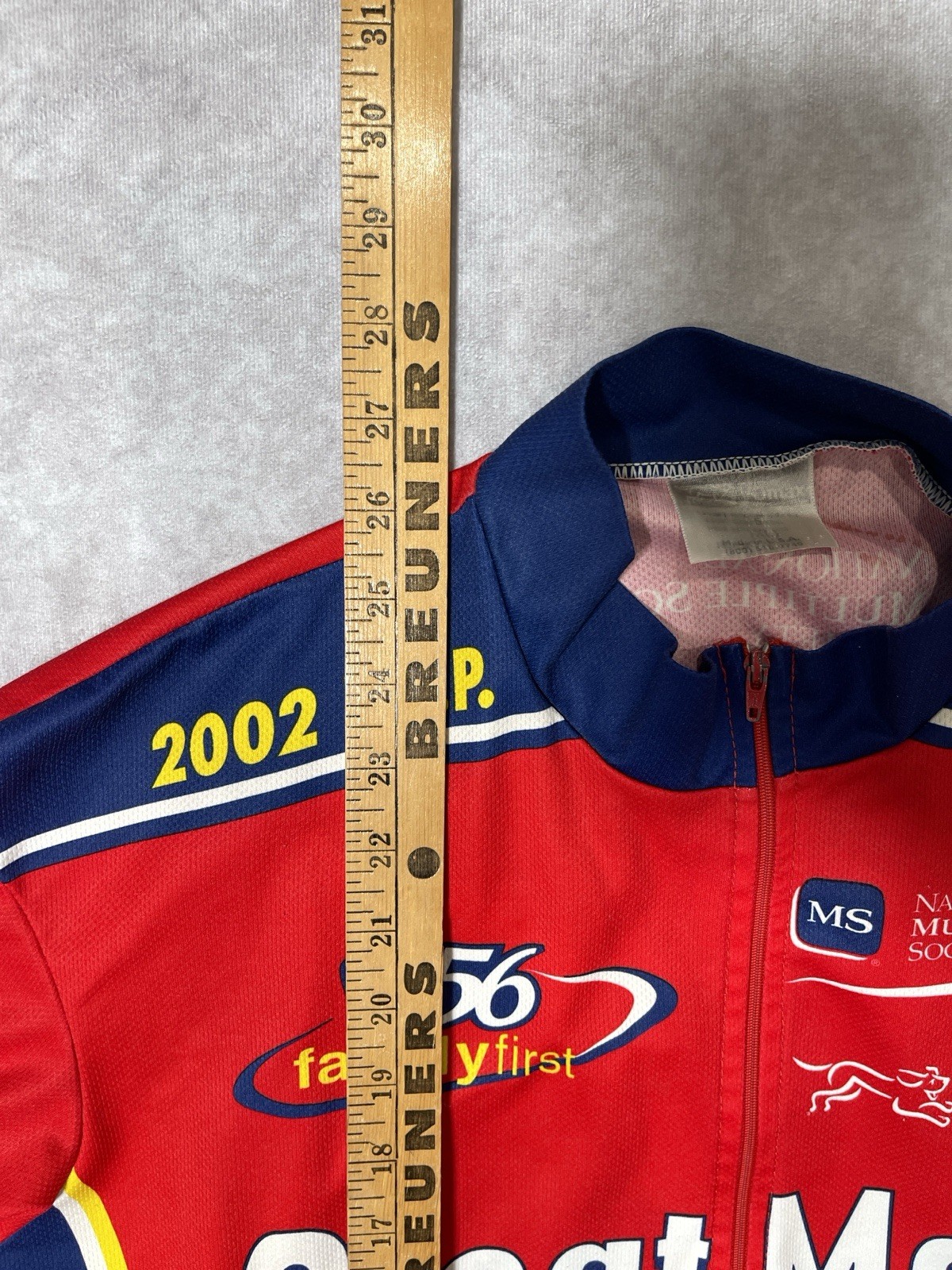 VOmax Cycling Jersey Mens XL Red Bicycle Vintage Zip Activewear Made USA