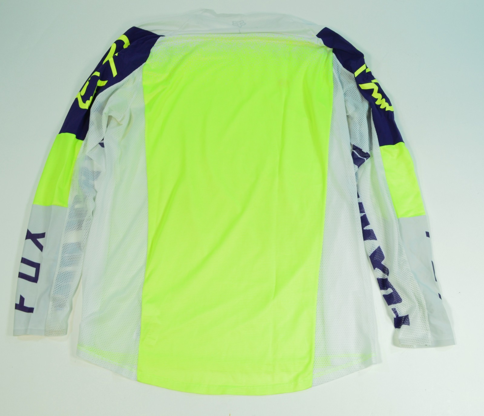 Fox Flexair Racing BMX MTB Long Sleeve Men’s Large White Neon Biking Cycling