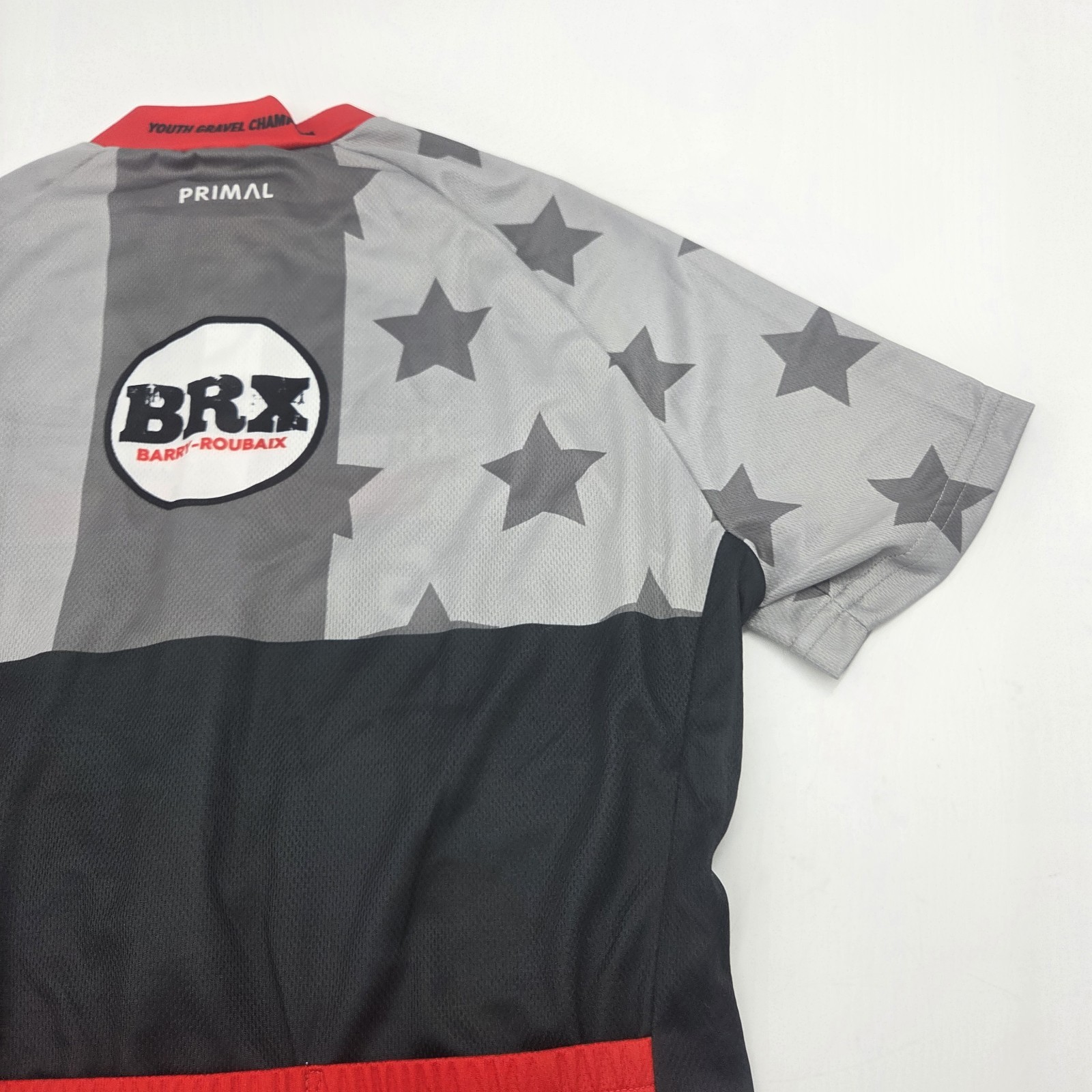 NWT Primal Wear Youth Medium Cycling Jersey 2021 Champion Gravel Red Gray Black