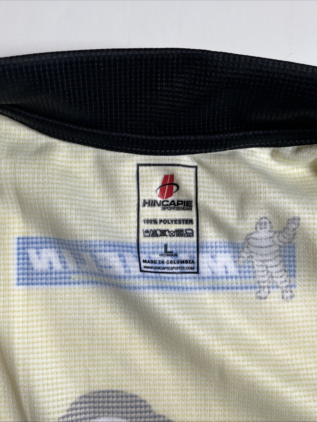 HINCAPIE Bike Racing Jersey LARGE Sleeveless, Polyester 90% Zipper MICHELIN MAN