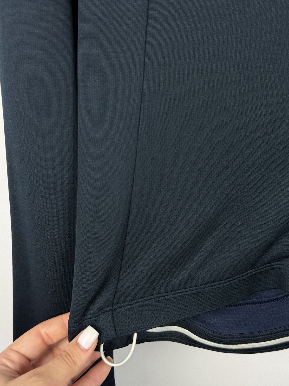 Rapha Womens Classic Long Sleeve Jersey II Size M Dark Navy Wool Blend Cycling