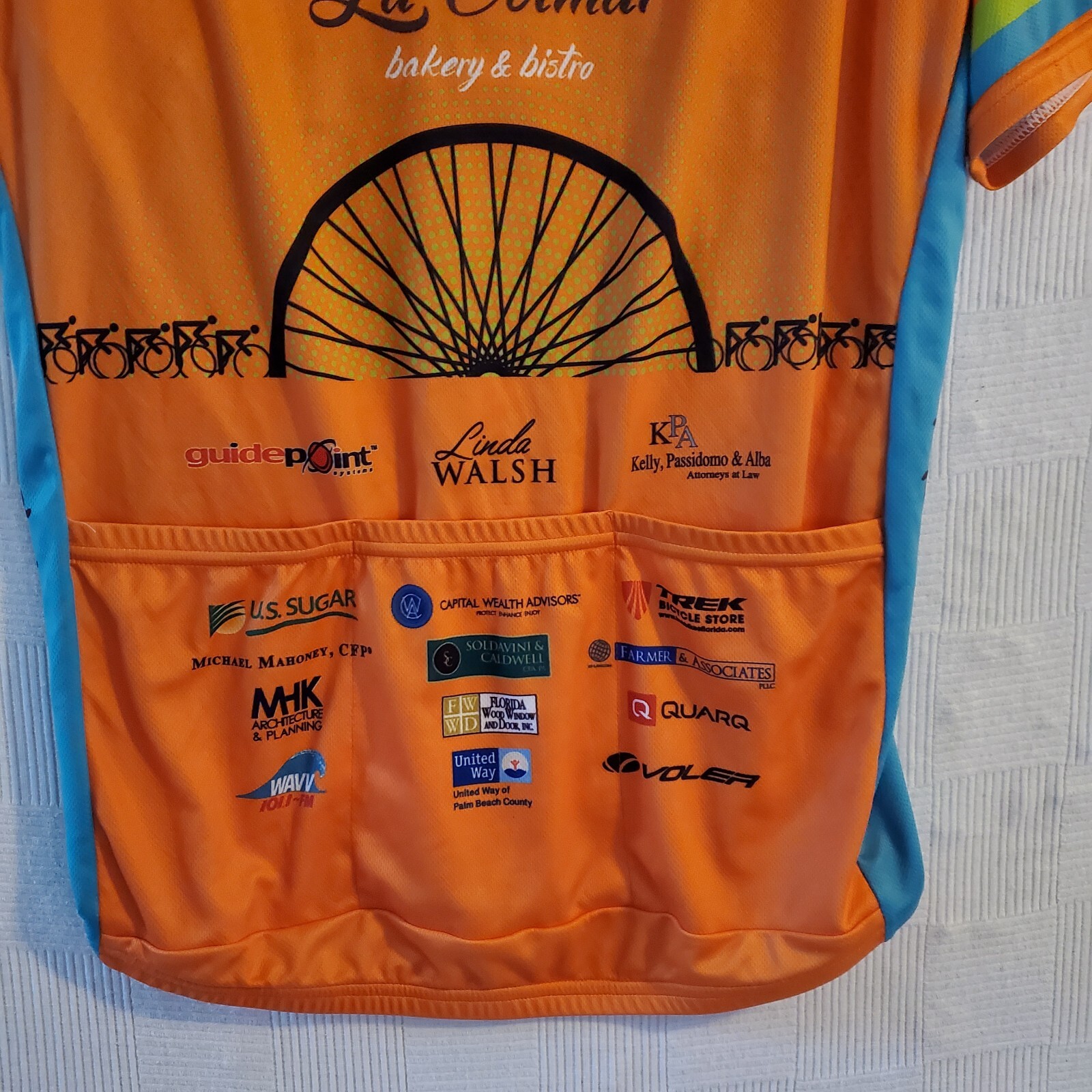 Voler Cycling Jersey Men’s Large Orange Full Zipper