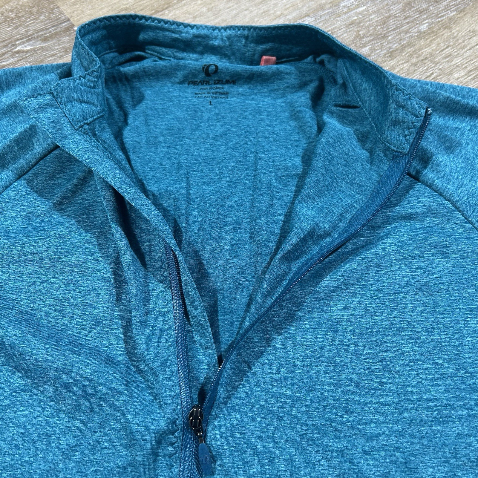 Pearl Izumi Cycling Bike Jersey Womens Large Blue Full Zip Back Pockets