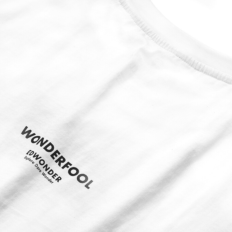 EdWonder Wonderfool 100% Organic Cotton Slim Fit White T-Shirt (XS-XL)