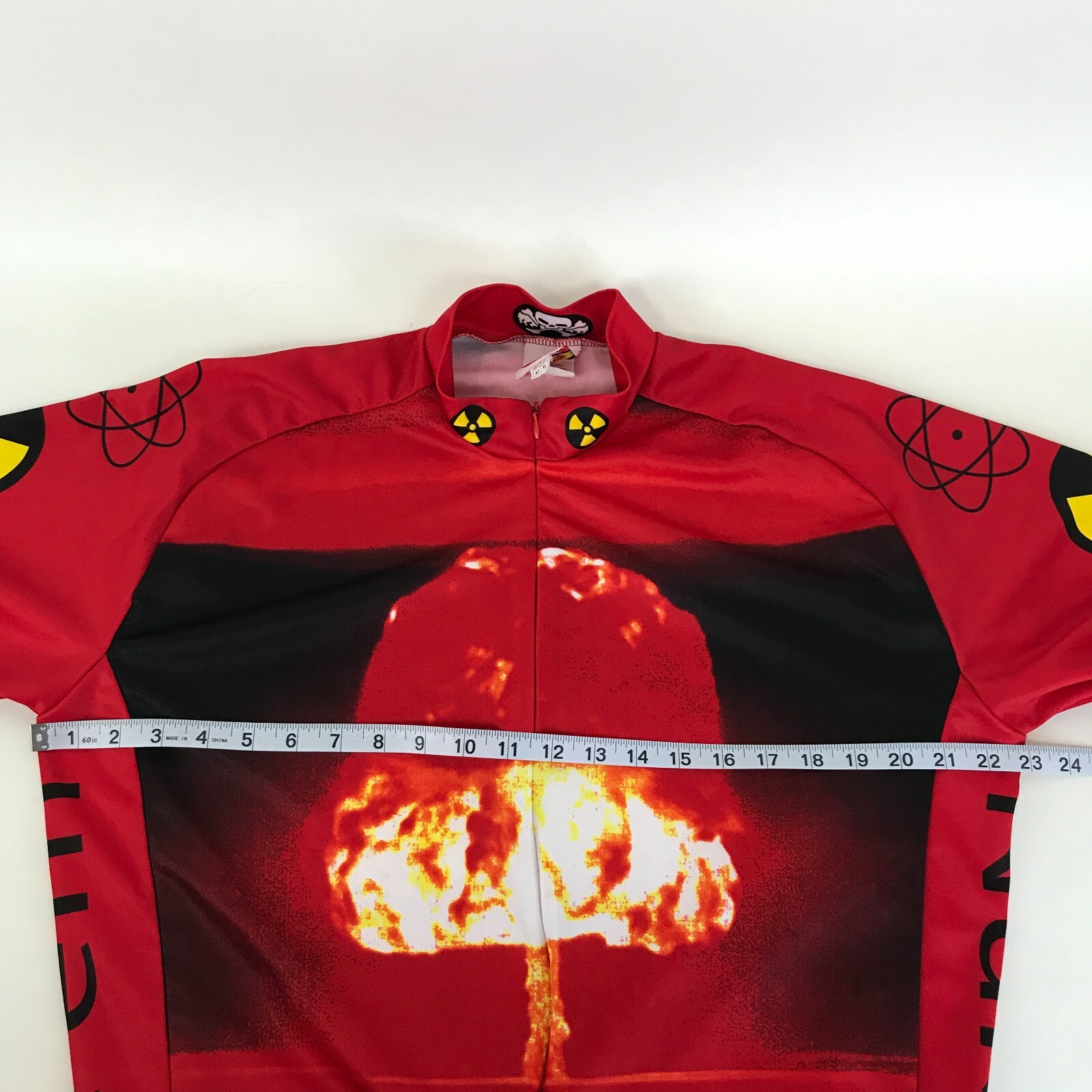 World Jerseys Nuke’em Size XL Short Sleeve Cycling 3/4 Zip Pockets Polyester
