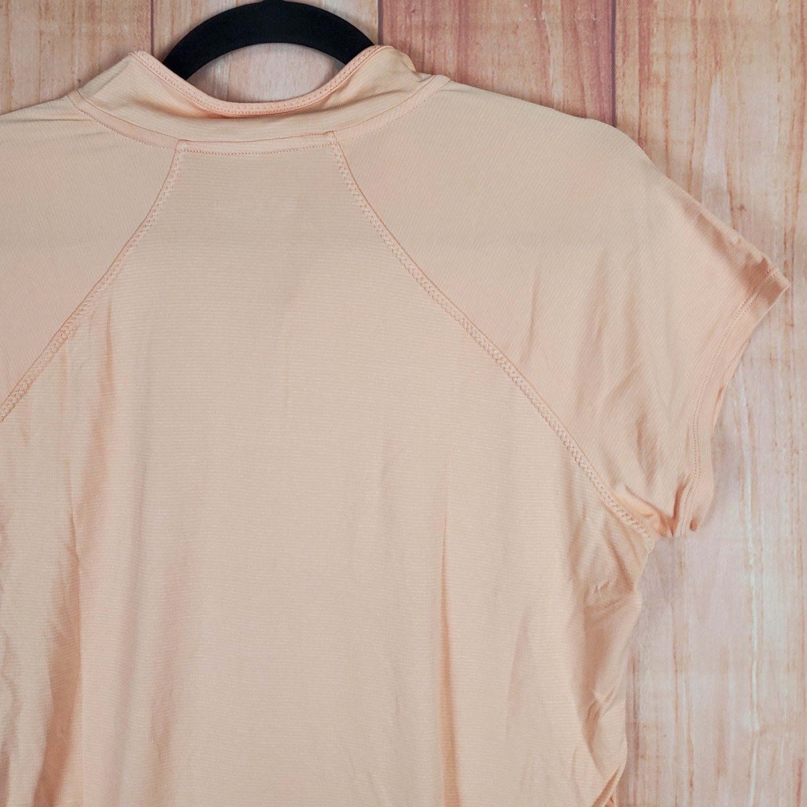 Sugoi RPM Cycling Jersey Womens Large Peach Nylon Slim Fit Quarter Zip Athletic