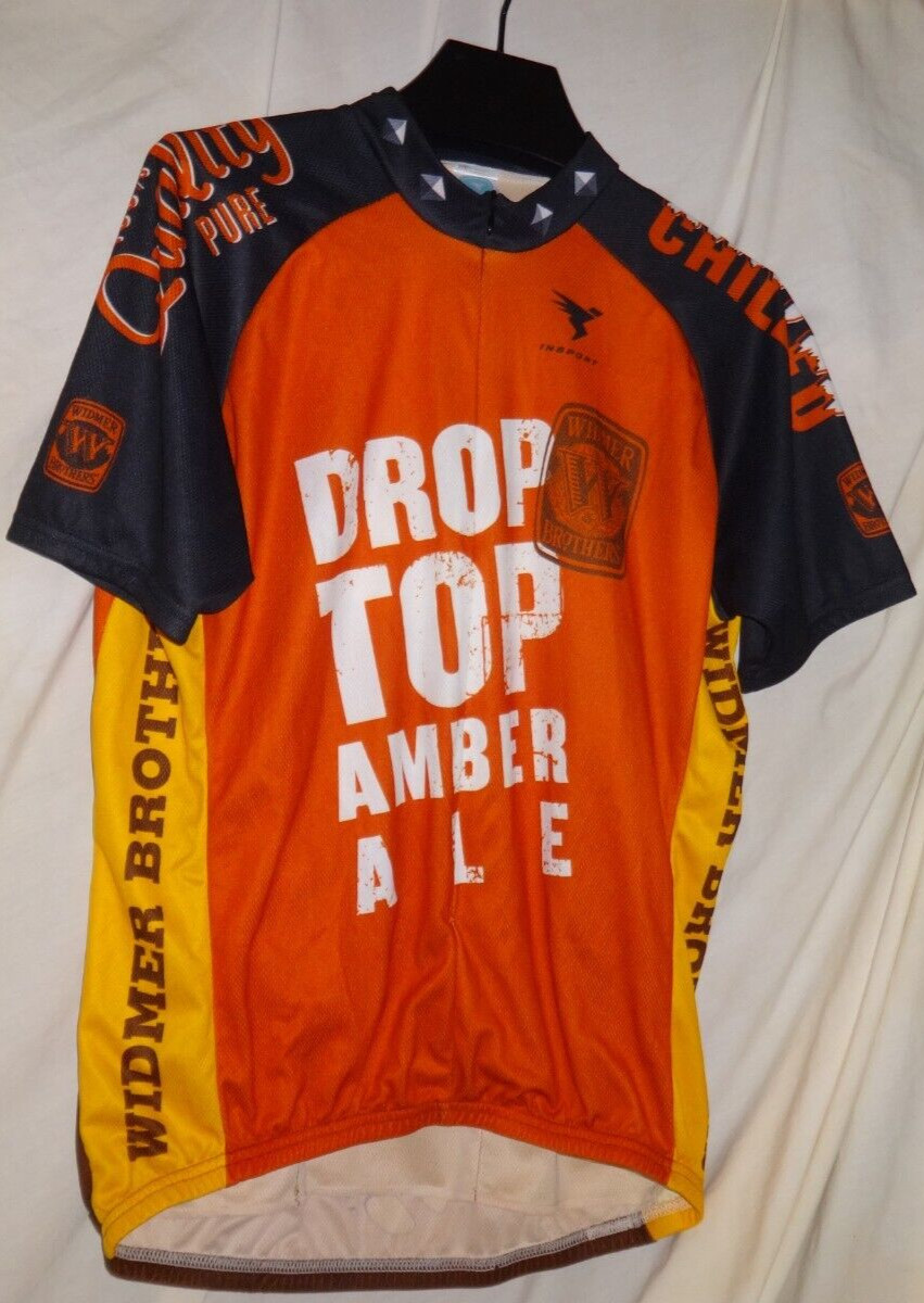 Widmer Brothers Drop Top Amber Ale XL Cycling Jersey Dog Logo Made in USA