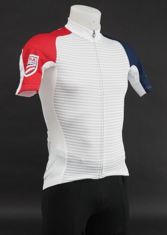 Assos Men’s SS Club USA Cycling Jersey Gray Stripe