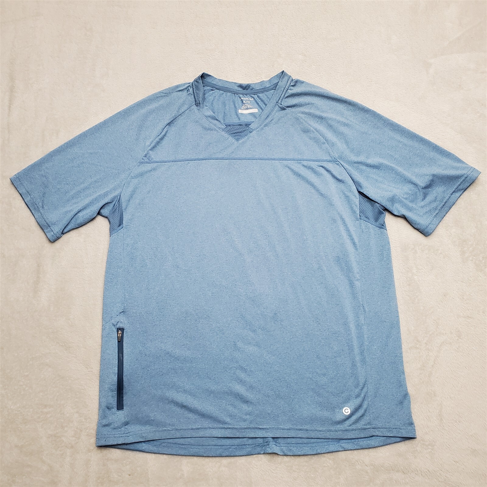 Garneau Cycling Jersey Mens XL Blue Bike Racing Vented Performance Stretch TEE