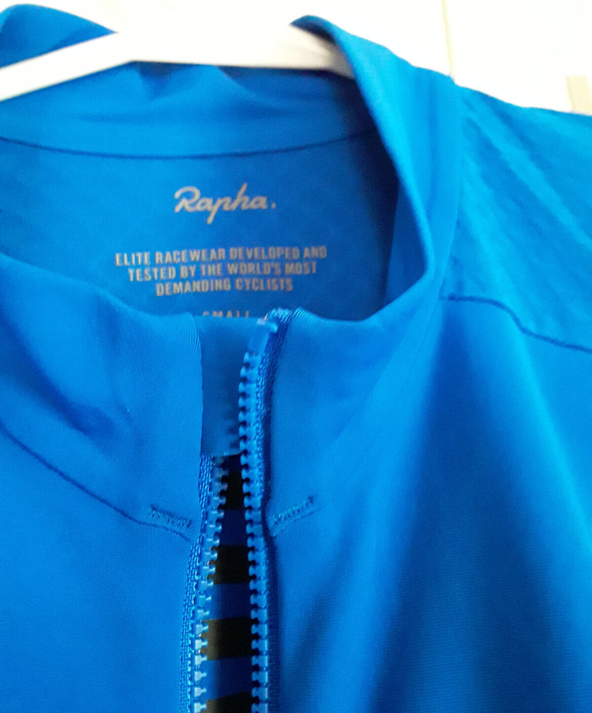 USED BLUE RAPHA CYCLING AERO II JERSEY LONG SLEEVE PRO TEAM MIDWEIGHT SMALL