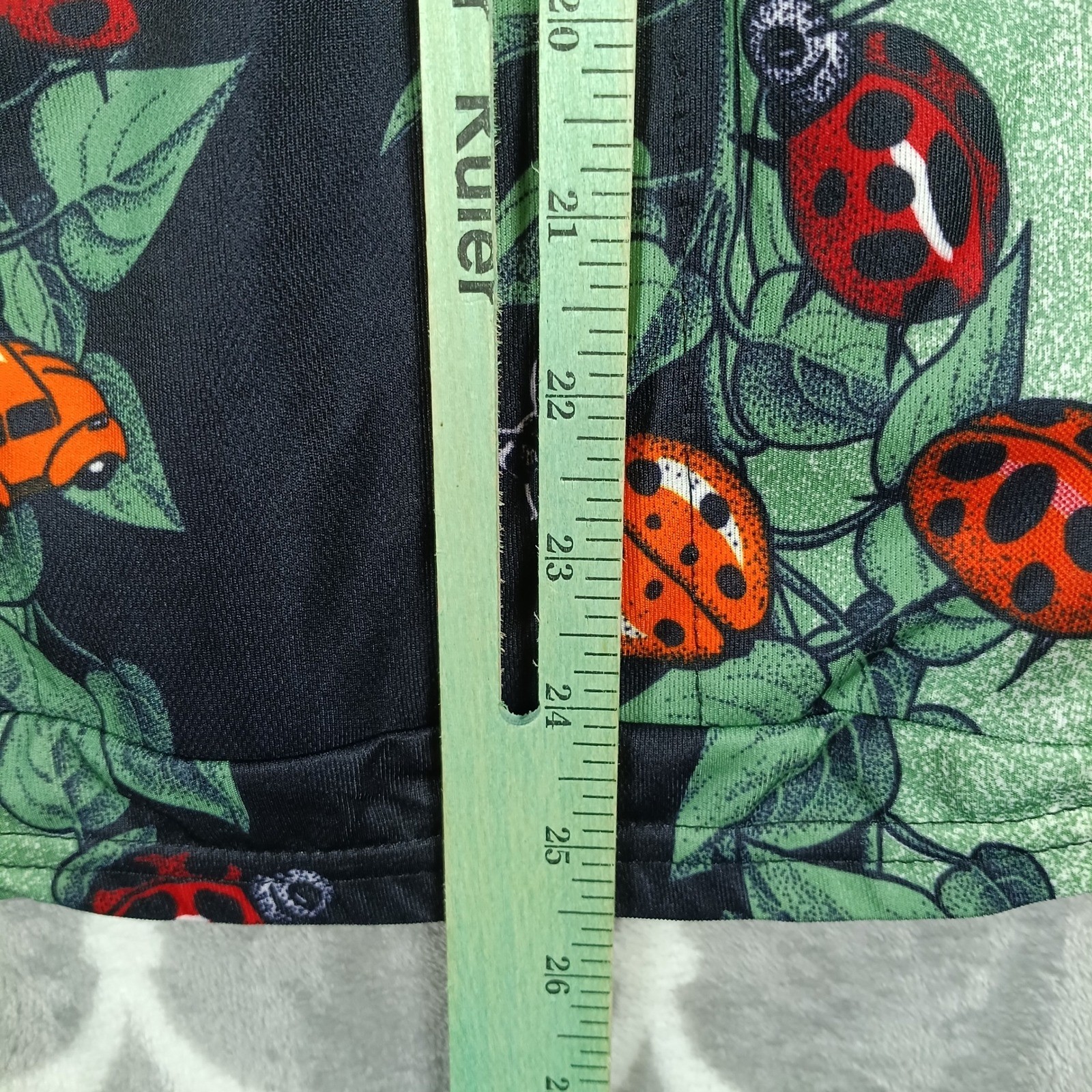 Primal Wear Cycling Jersey Women Medium Green Ladybug U Bug Me 3/4 Zip
