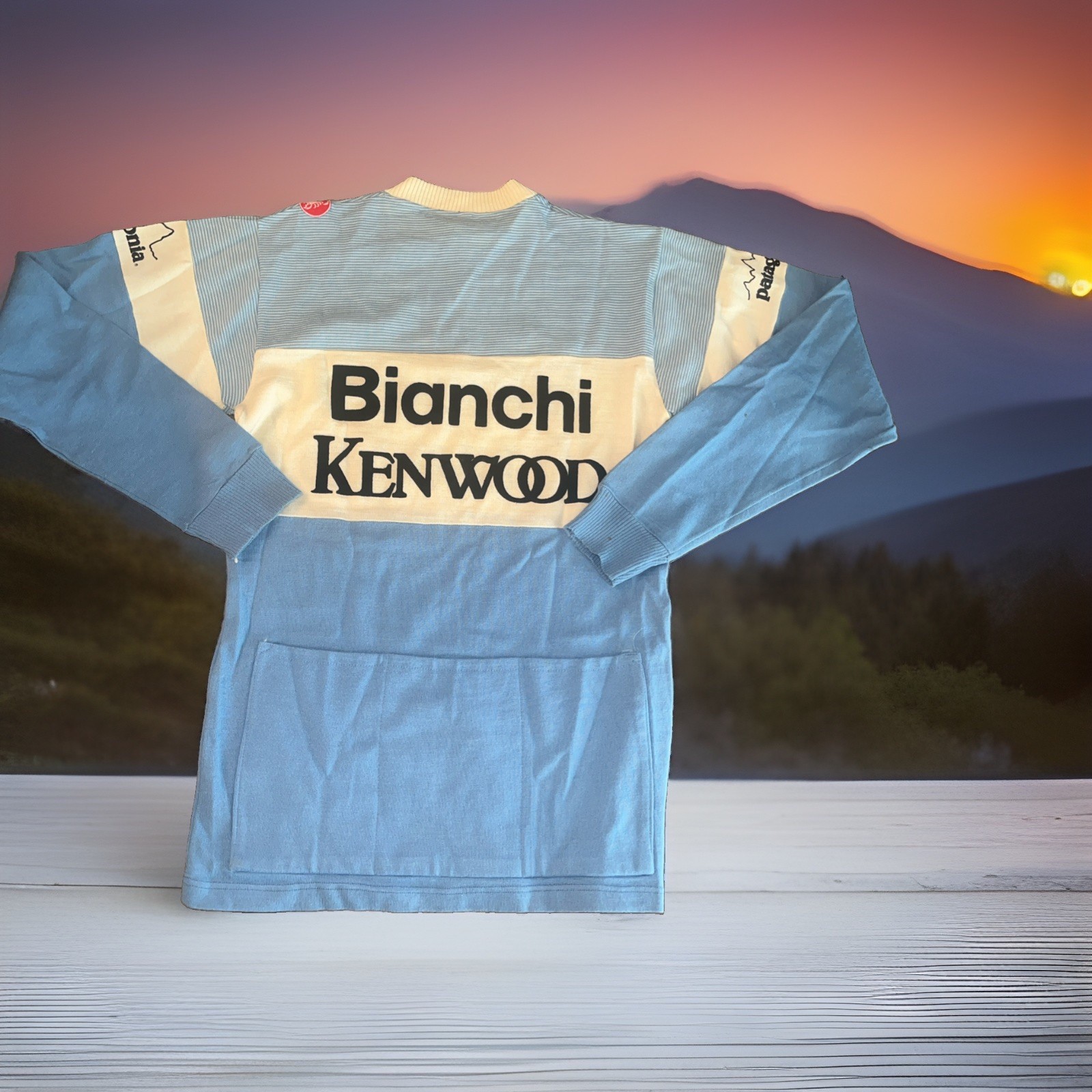 Castelli Blanchi Kenwood Wool Cycling Jersey Patagonia 80’s Made In Italy Sz 4