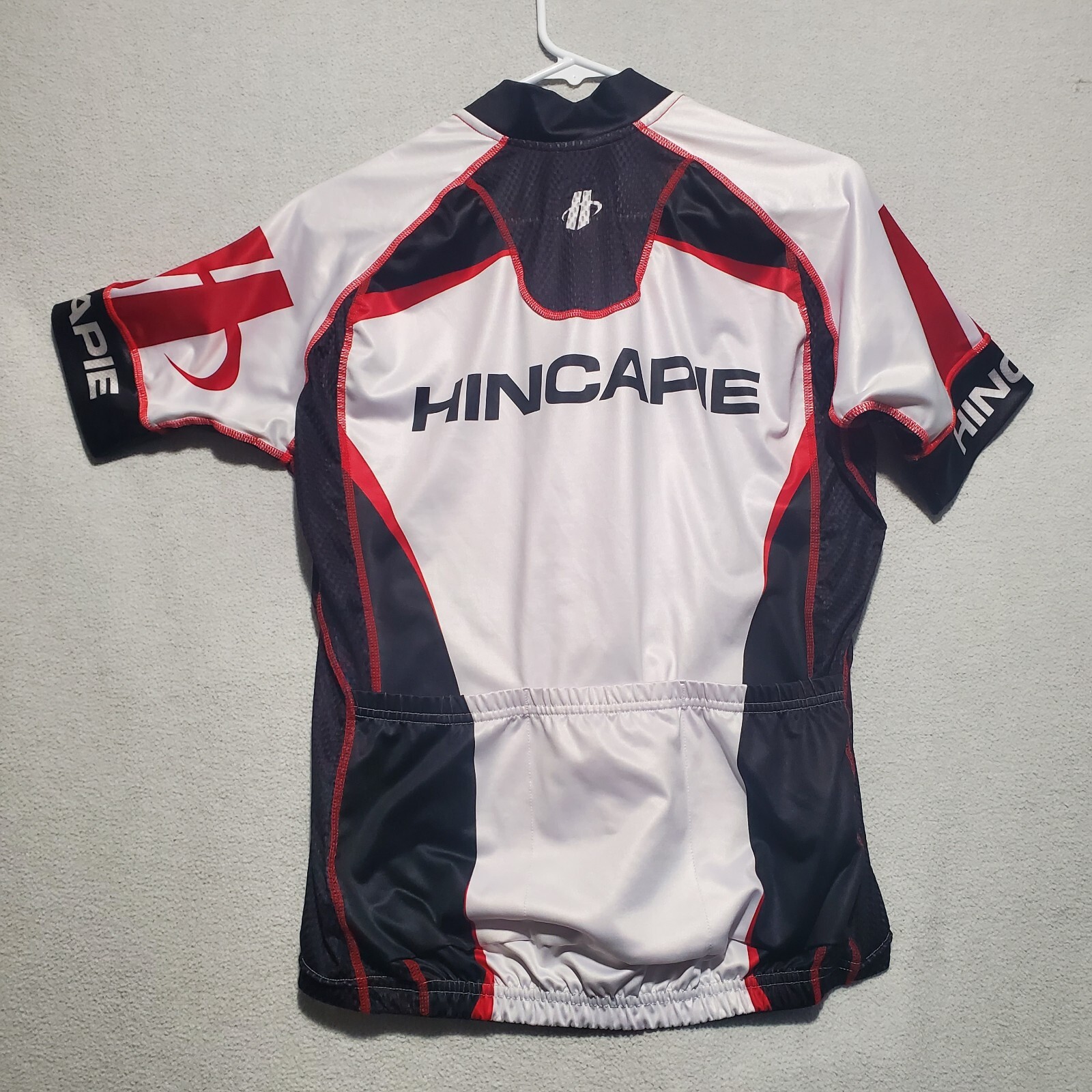 Hincapie Jersey Mens Large White Cycling Full Zip Nitro Pockets Vent Cool Dry