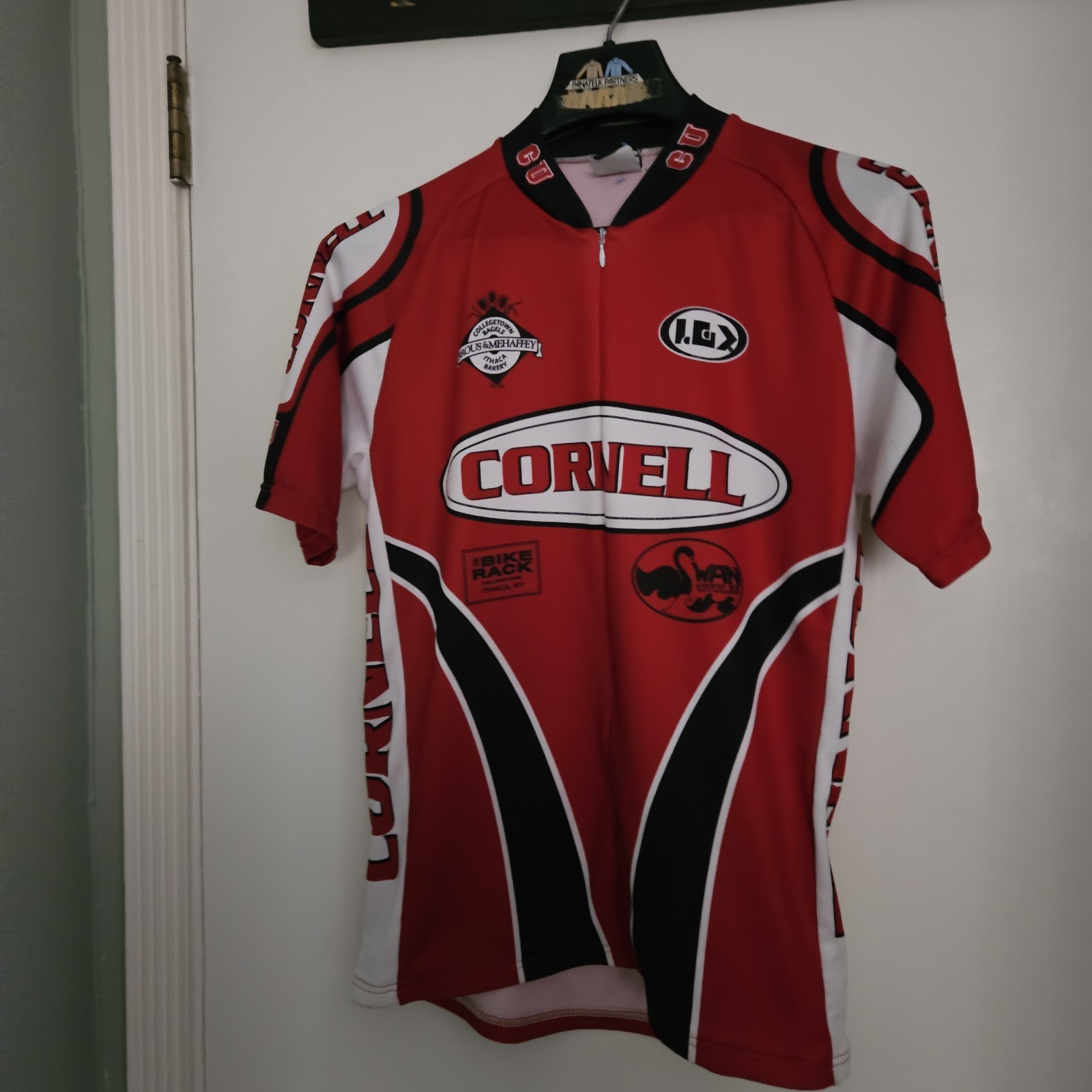Louis Garneau Cornell Cycling Bike Jersey Small 100% Polyester 3/4 Zip