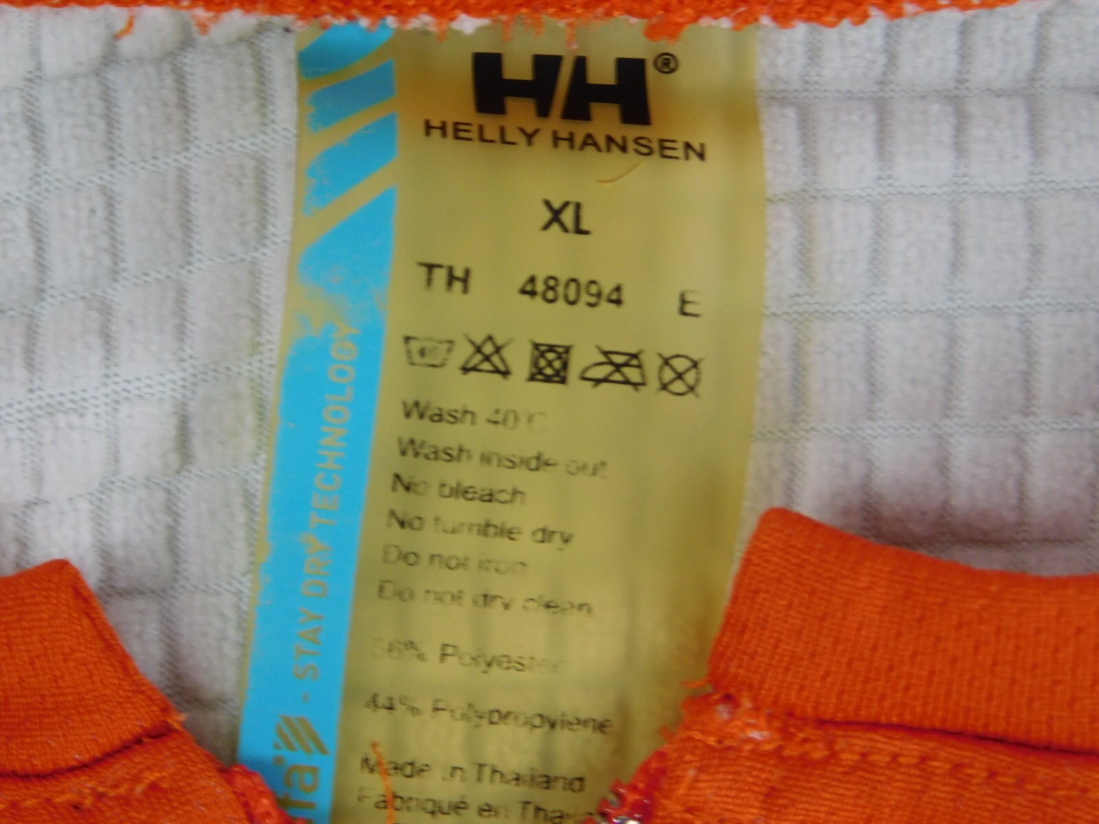 Helly Hansen Cycling Shirt XL Orange White