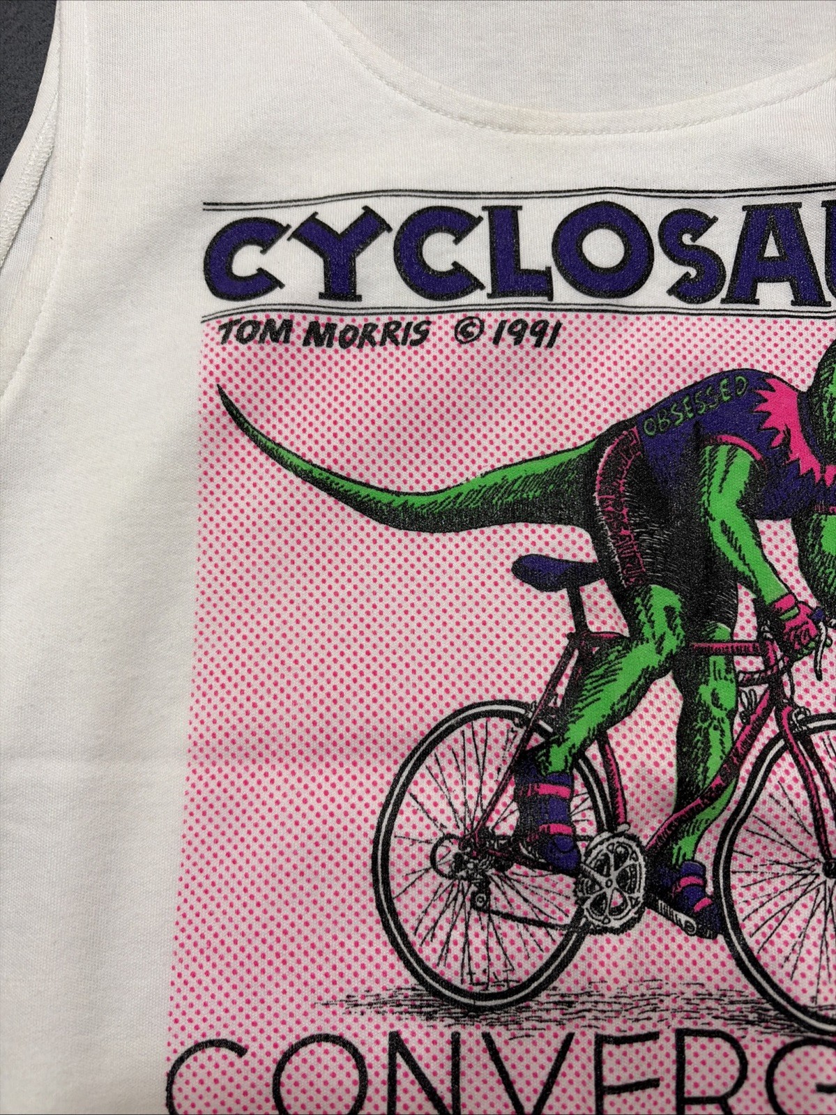 Vintage 90’s Tom Morris Cyclosaurs Elastic Waist Back Pockets Made USA Size XL