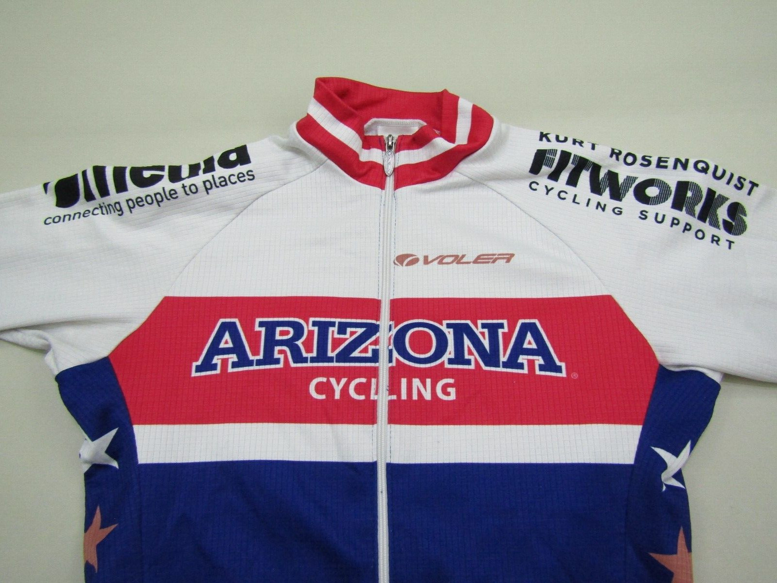 Arizona Cycling Voler Bike Jersey Adult XS Full Zipper Racing Race Raglan Cycle