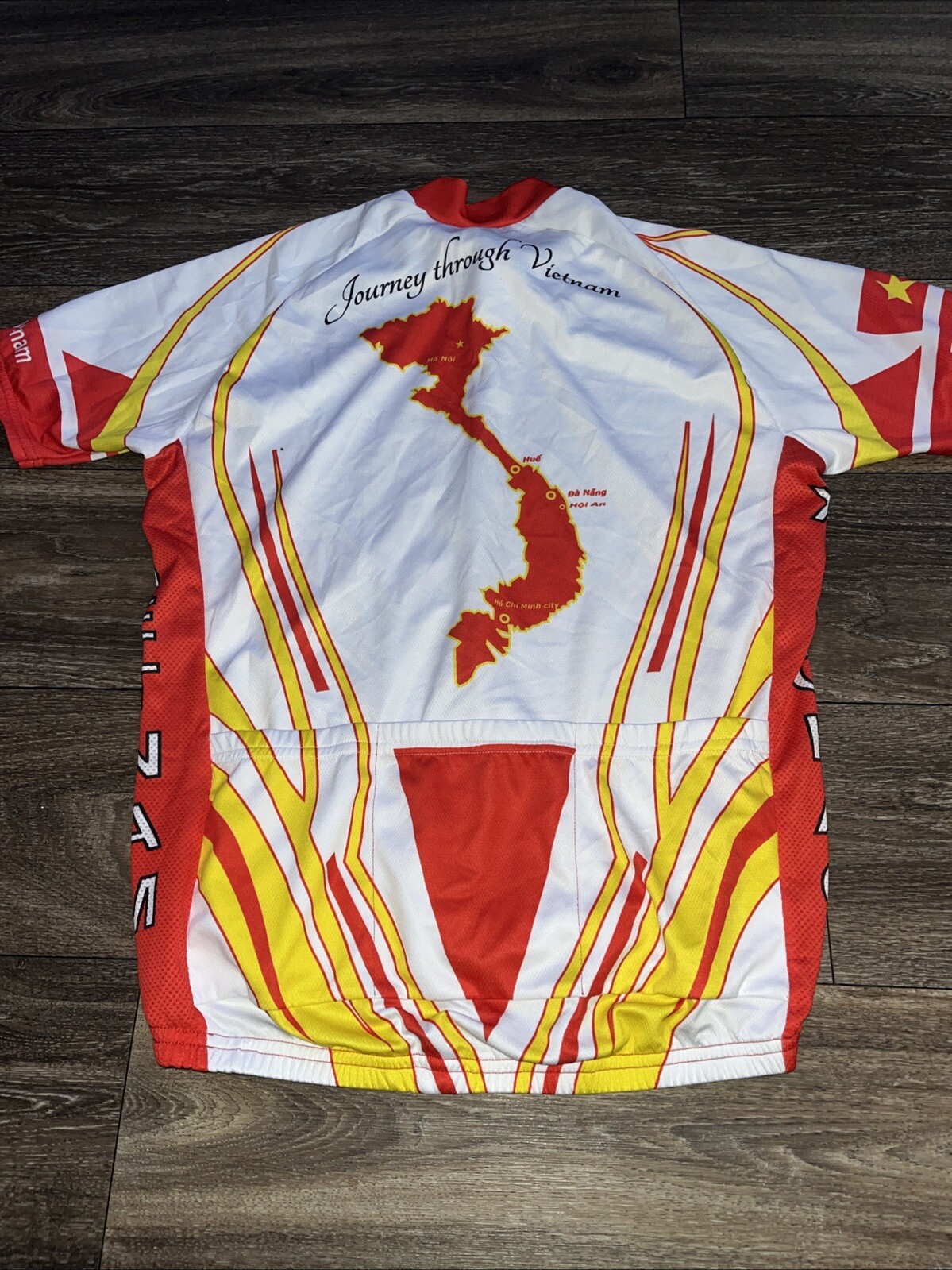 cycling jersey mens Tour De Vietnam Large White #SS
