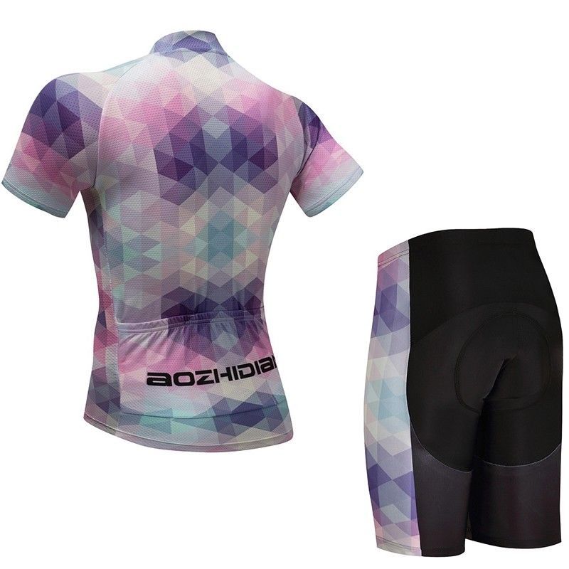Women’s Bike Clothing Short Sleeve Cycling Jersey and (Bib) Shorts Padded Kit