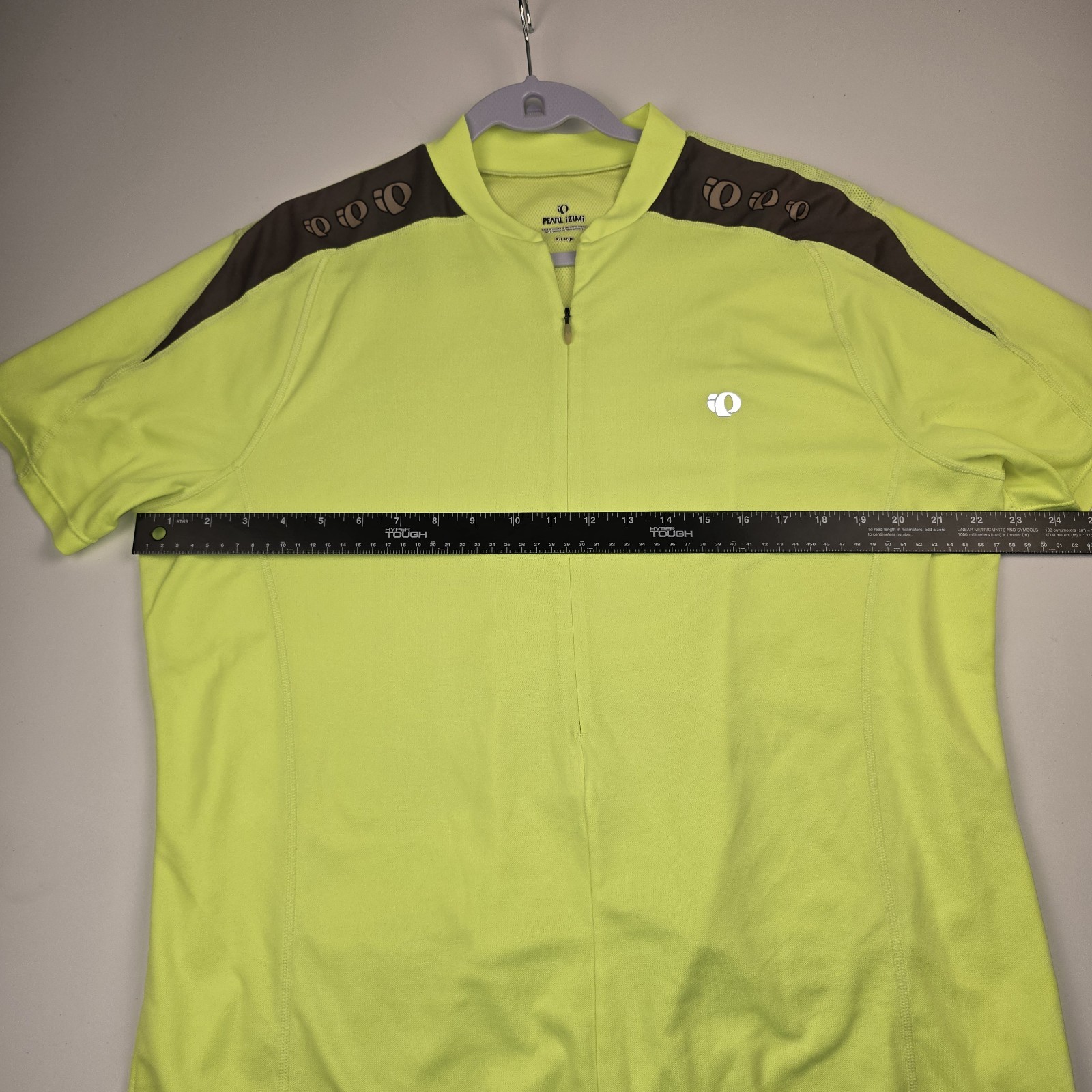 Pearl Izumi Mens XL Half 1/2 Zip Cycling Jersey Short Sleeve Road Yellow Biking