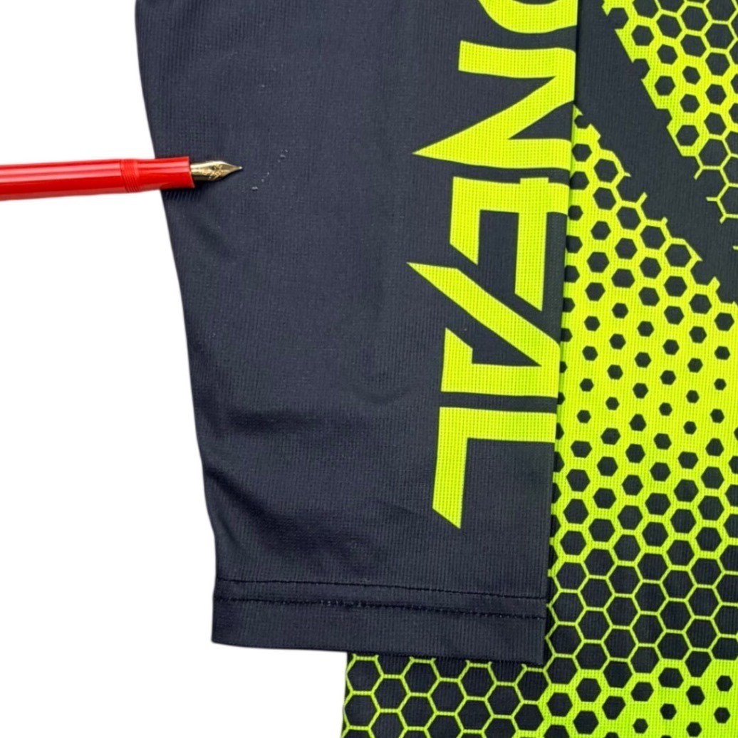 O’Neal Motocross Jersey Men XL Black Neon Yellow Performance Hexagon Graphic MX