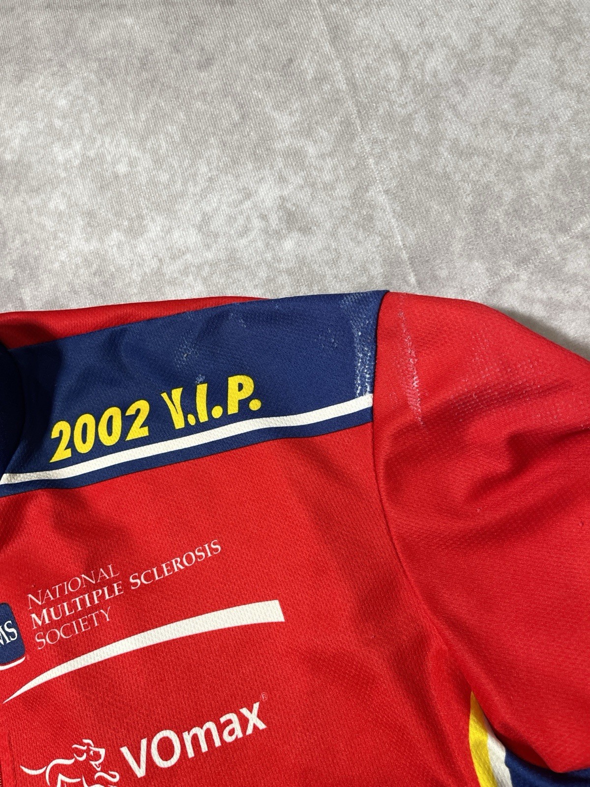 VOmax Cycling Jersey Mens XL Red Bicycle Vintage Zip Activewear Made USA