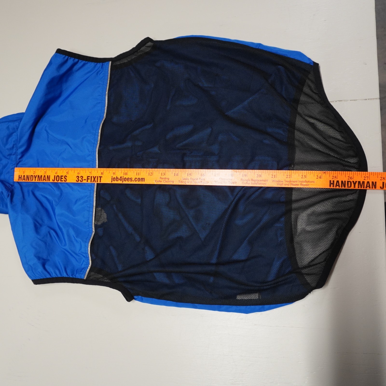 Pearl Izumi Men Large Cycling Vest Blue Full Zip Sleeveless, Mesh Vent Back