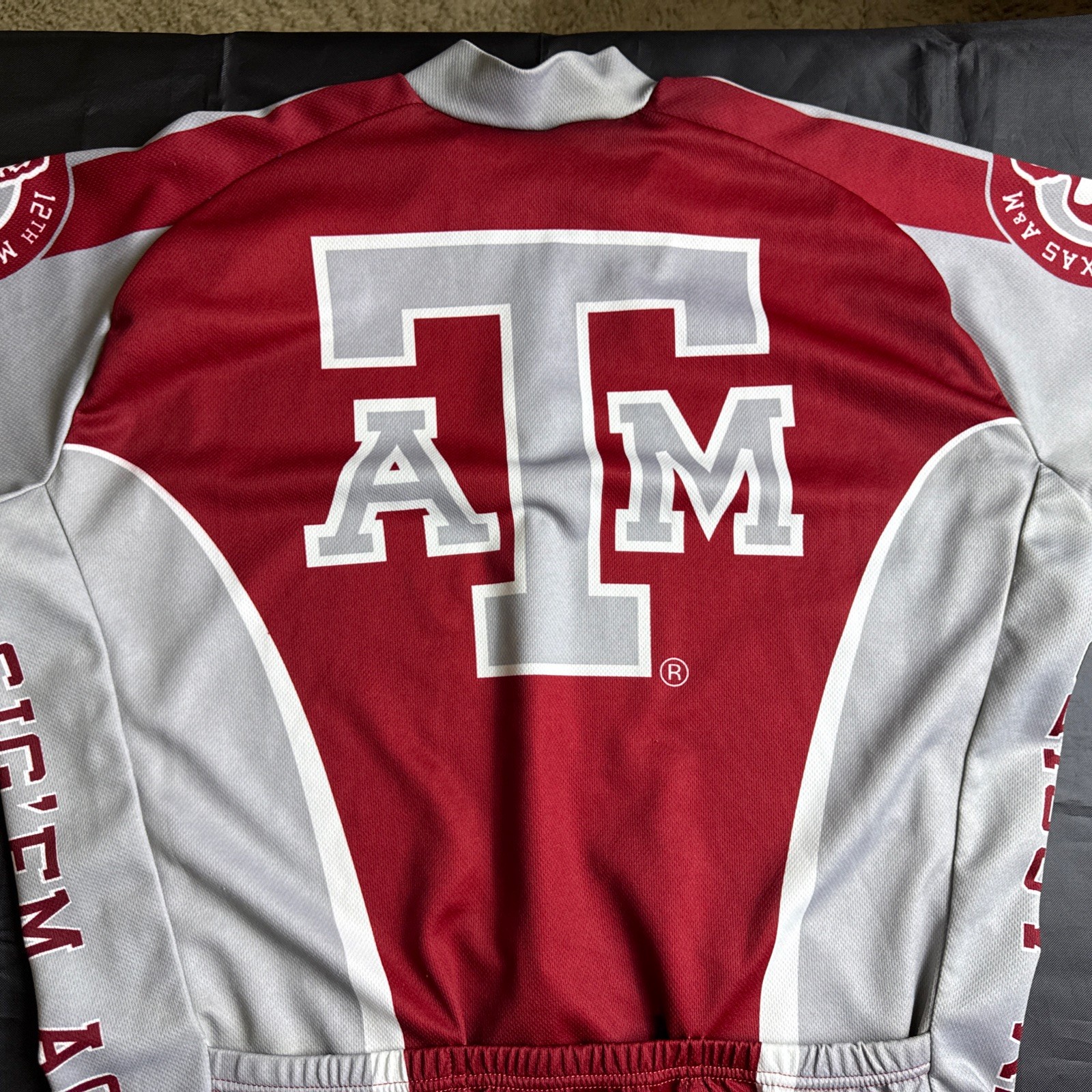 C84 Texas A&M Aggies Mens Cycling Jersey Adrenaline Promotions Maroon Grey XL