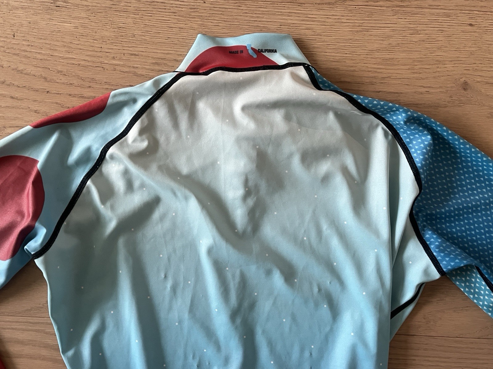 Ornot Orion Pro Cycling Skinsuit Race Bib RARE Blue Red Dots Men’s Small S EXC