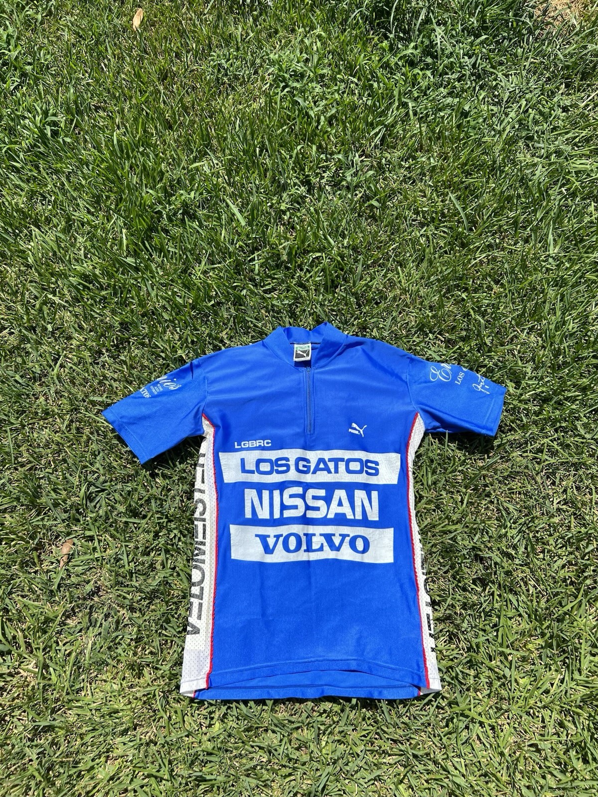 Vintage Volvo Cannondale Cycling Jersey Med Blue 2000s Made in USA UCI MTB
