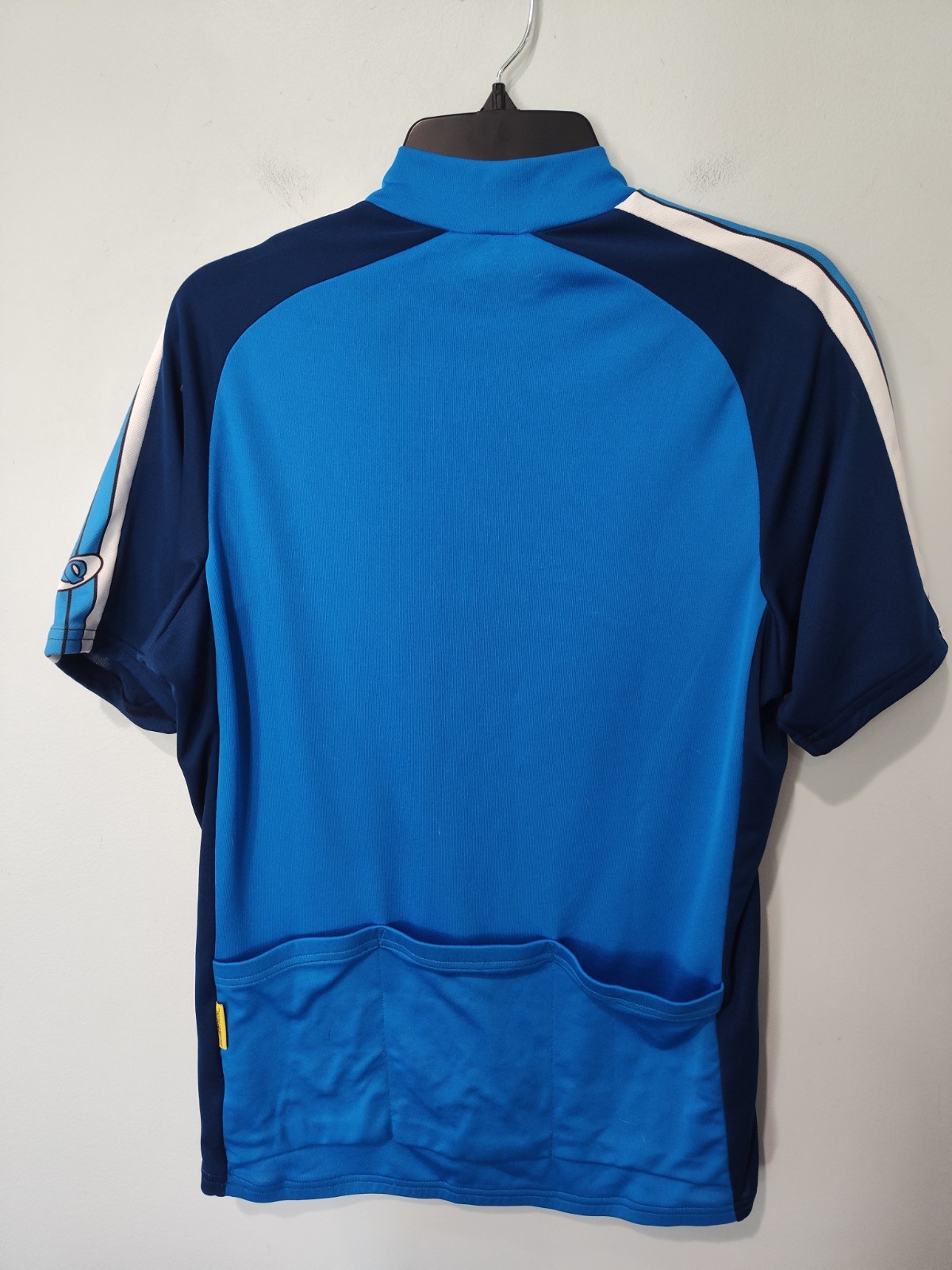 Vintage Pearl Izumi Cycling Jersey Mens Large Blue Half Zip Made USA 90s Bike