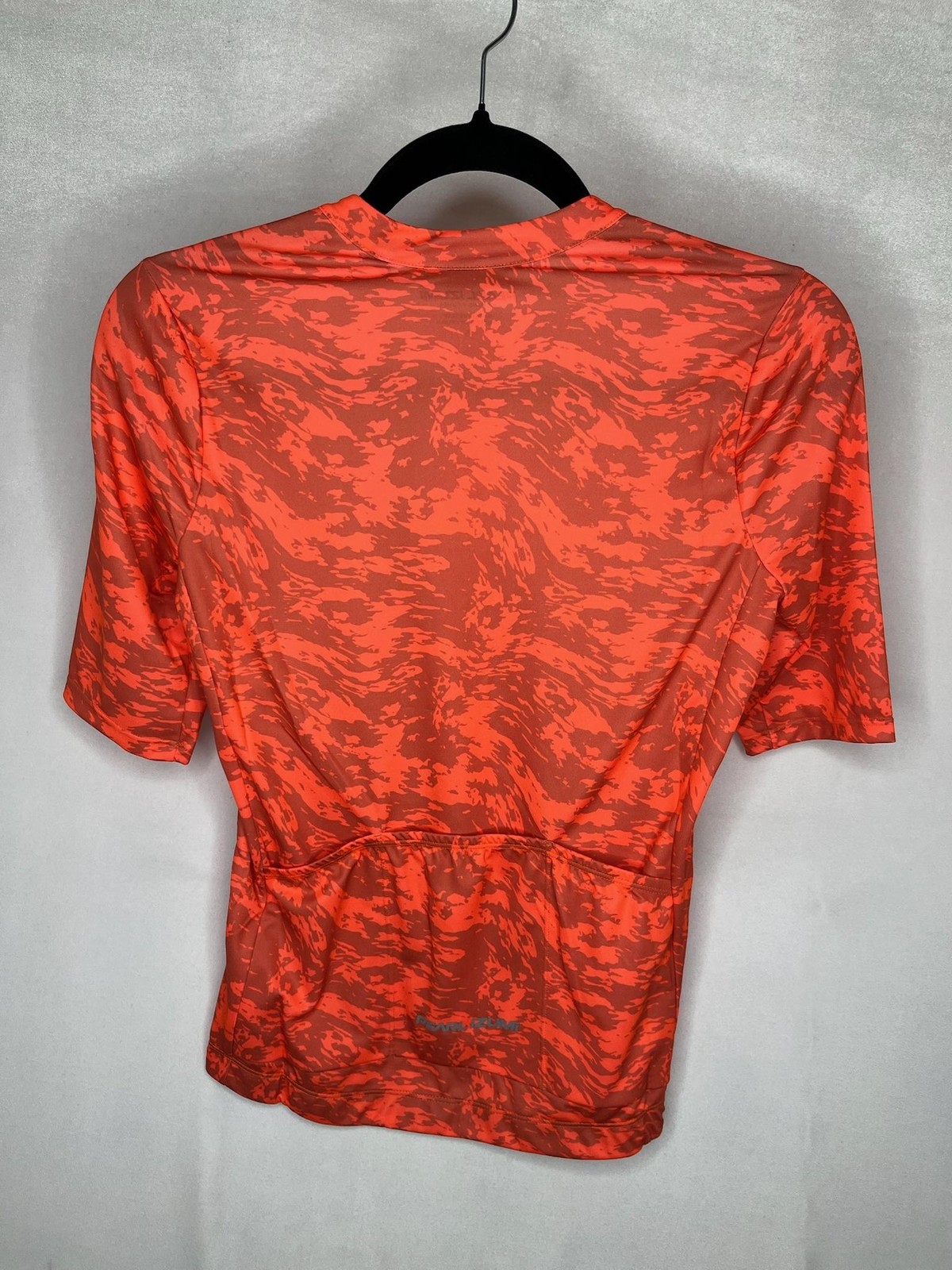 Pearl Izumi Cycling Jersey Shirt Small Orange Short Sleeve Womens Full Zip