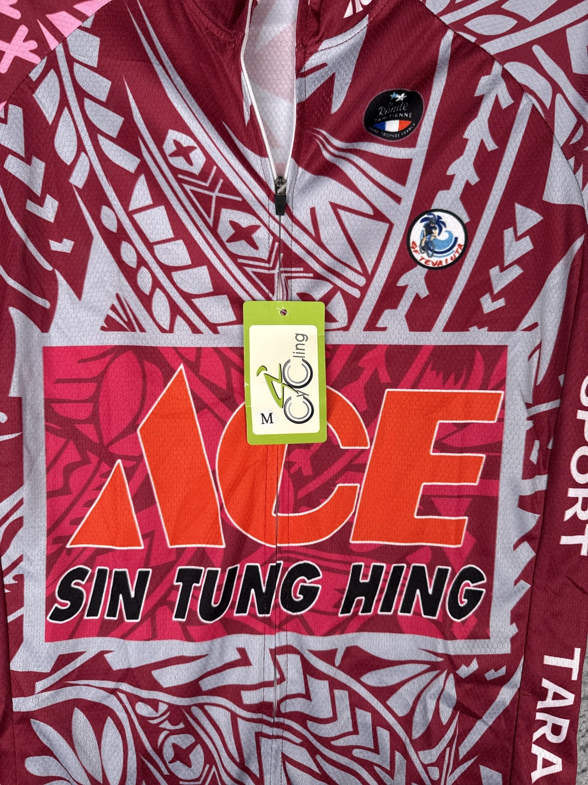 Wearcomp Cycling Jersey Mens Medium Red Tour De France ACE Taravao Bike