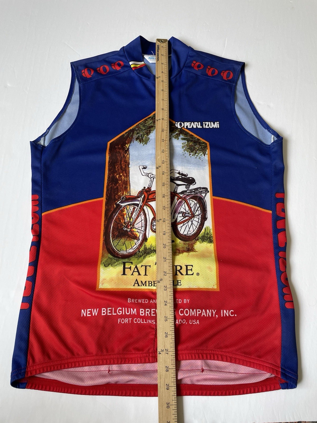 vintage Pearl Izumi New Belgium Fat Tire Sleeveless Jersey Men’s XL Made in USA